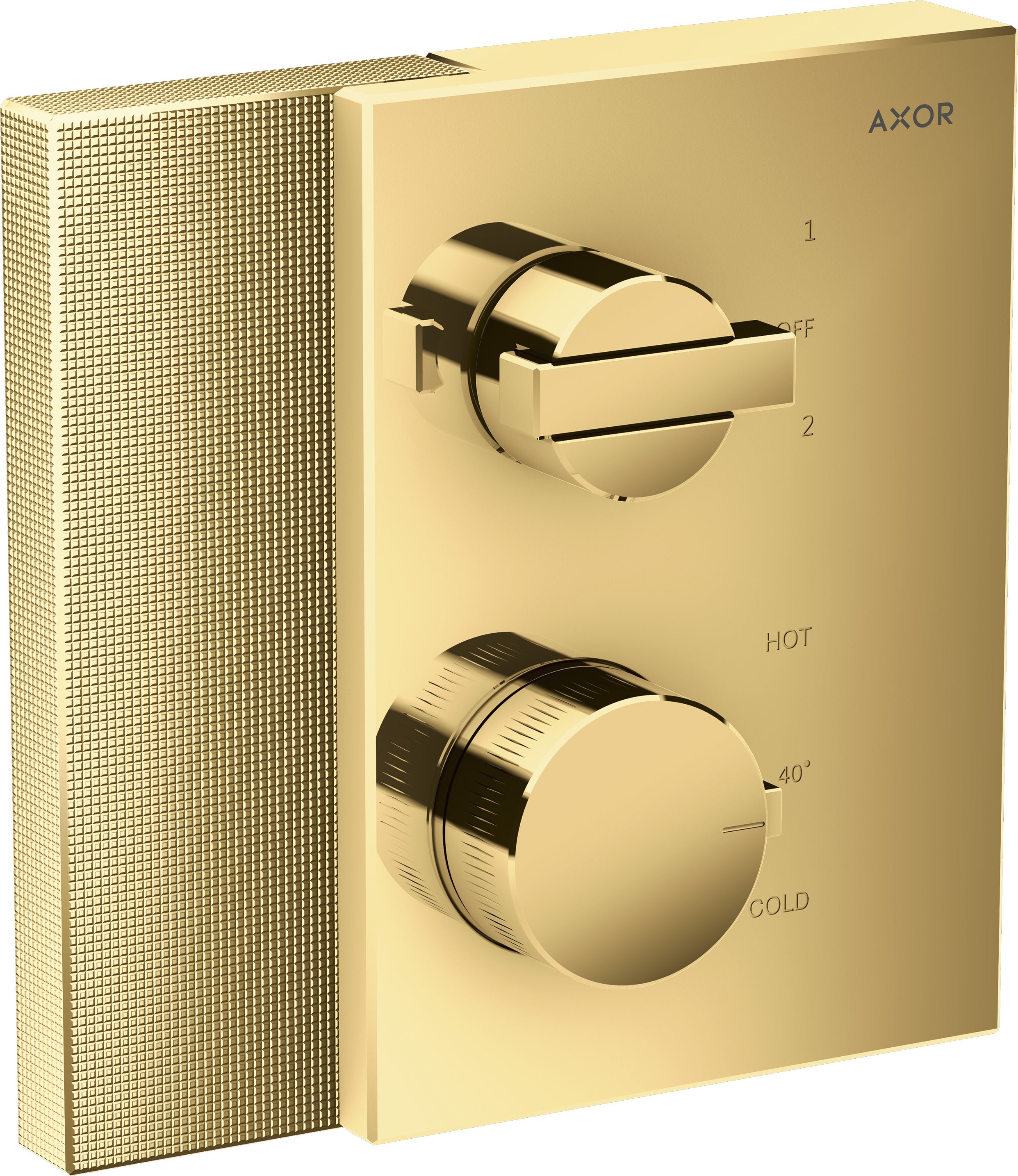 AXOR Edge Thermostatic mixer for concealed installation with shut-off / diverter valve - diamond cut