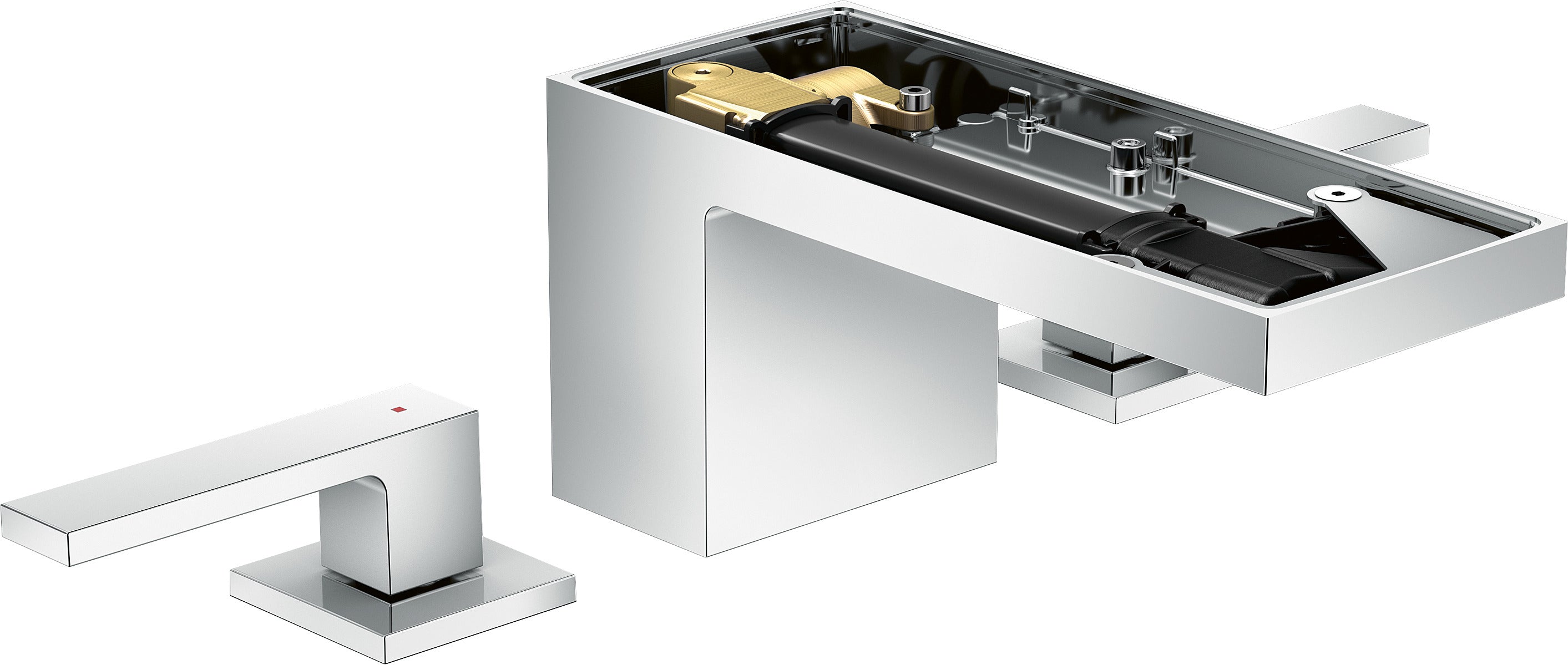 AXOR MyEdition 3-hole basin mixer 70 with push-open waste without plate