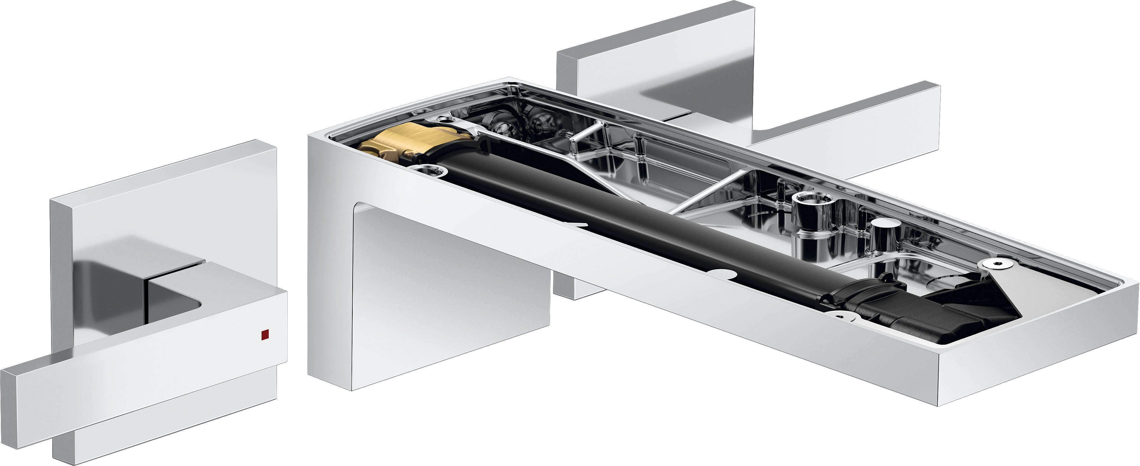 AXOR MyEdition 3-hole basin mixer for concealed installation wall-mounted with spout 221 mm, lever handles, without plate