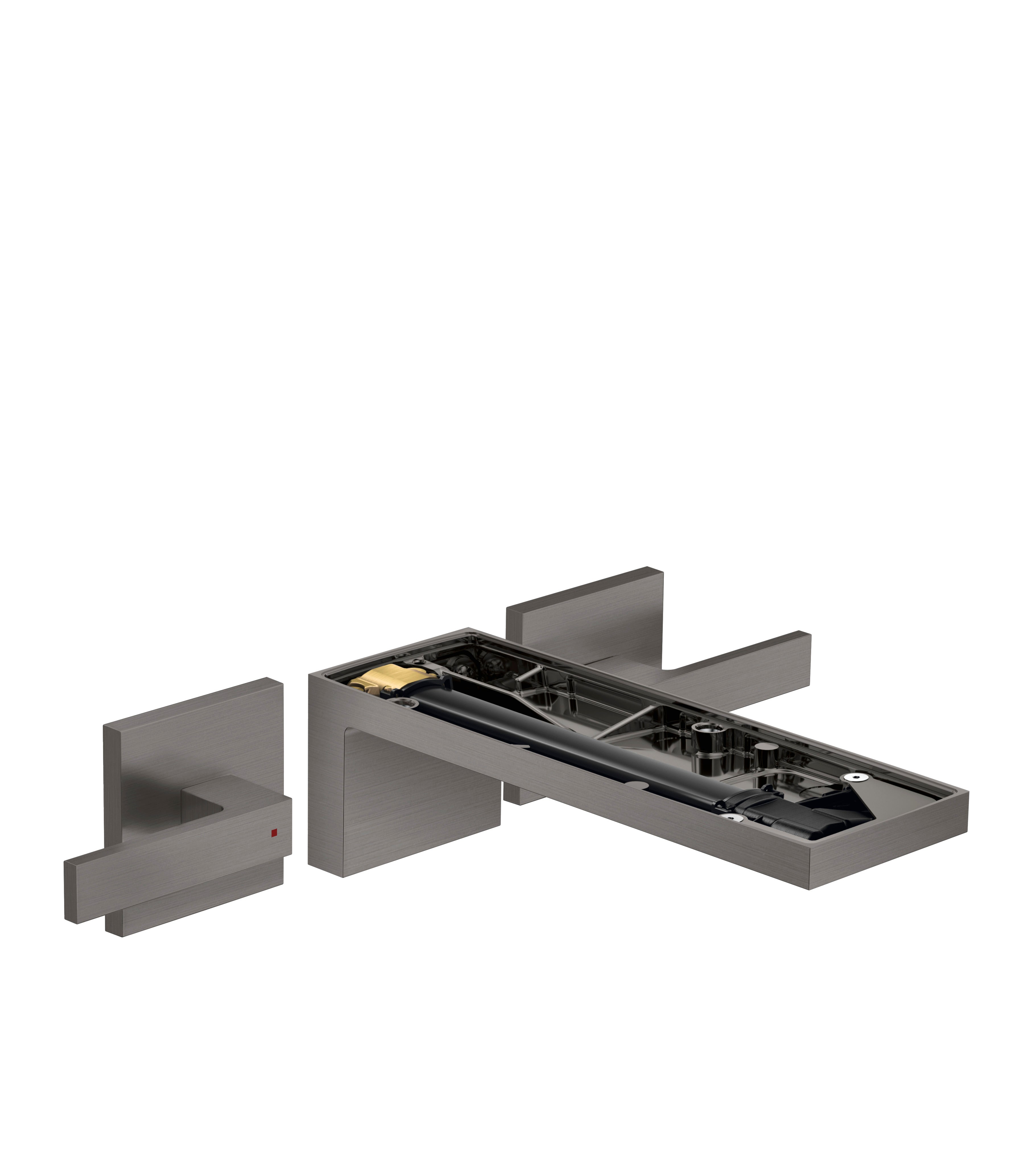 AXOR MyEdition 3-hole basin mixer for concealed installation wall-mounted with spout 221 mm, lever handles, without plate