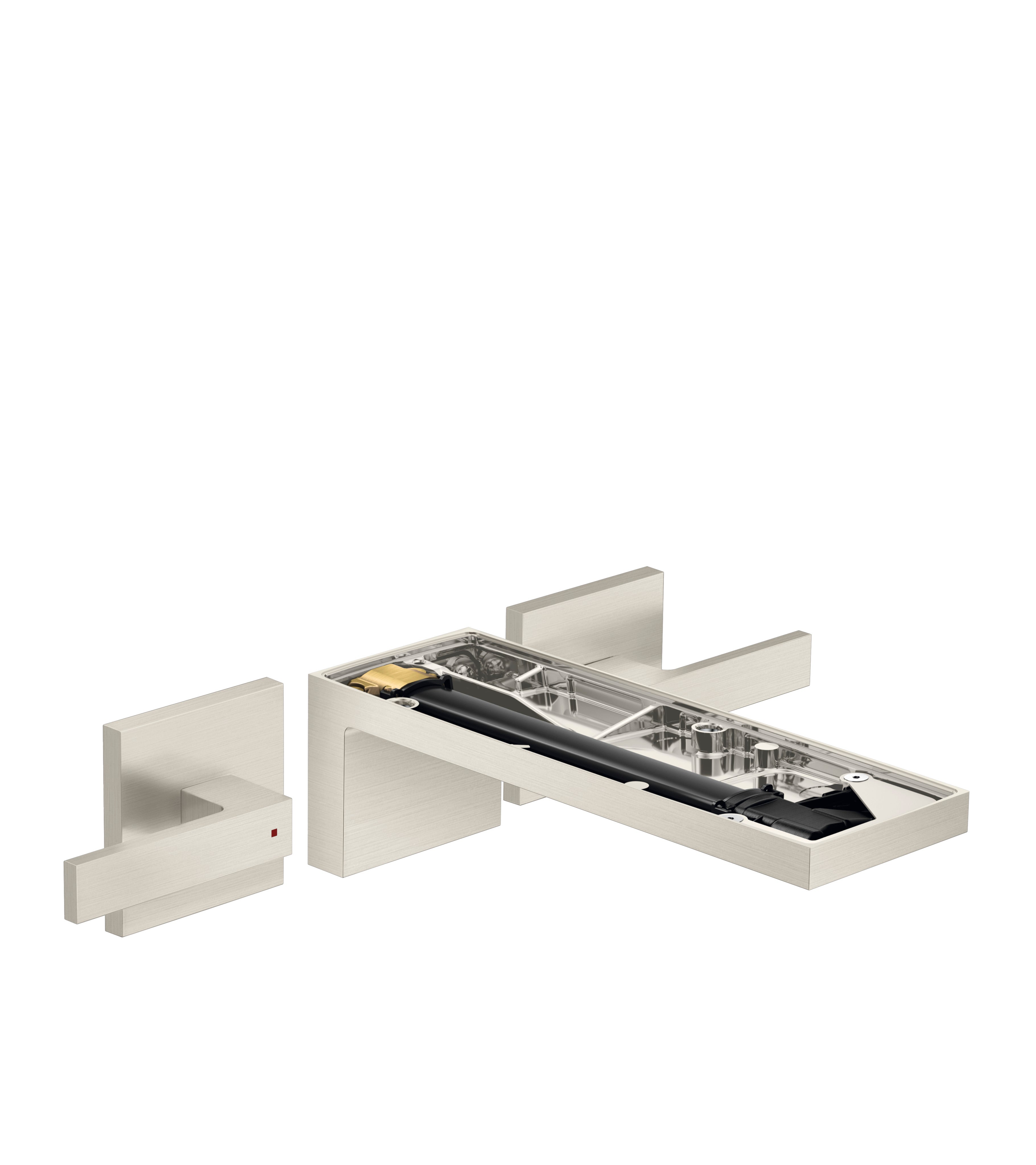 AXOR MyEdition 3-hole basin mixer for concealed installation wall-mounted with spout 221 mm, lever handles, without plate