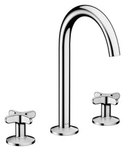 AXOR One 3-hole basin mixer 170 with cross handles and push-open waste set