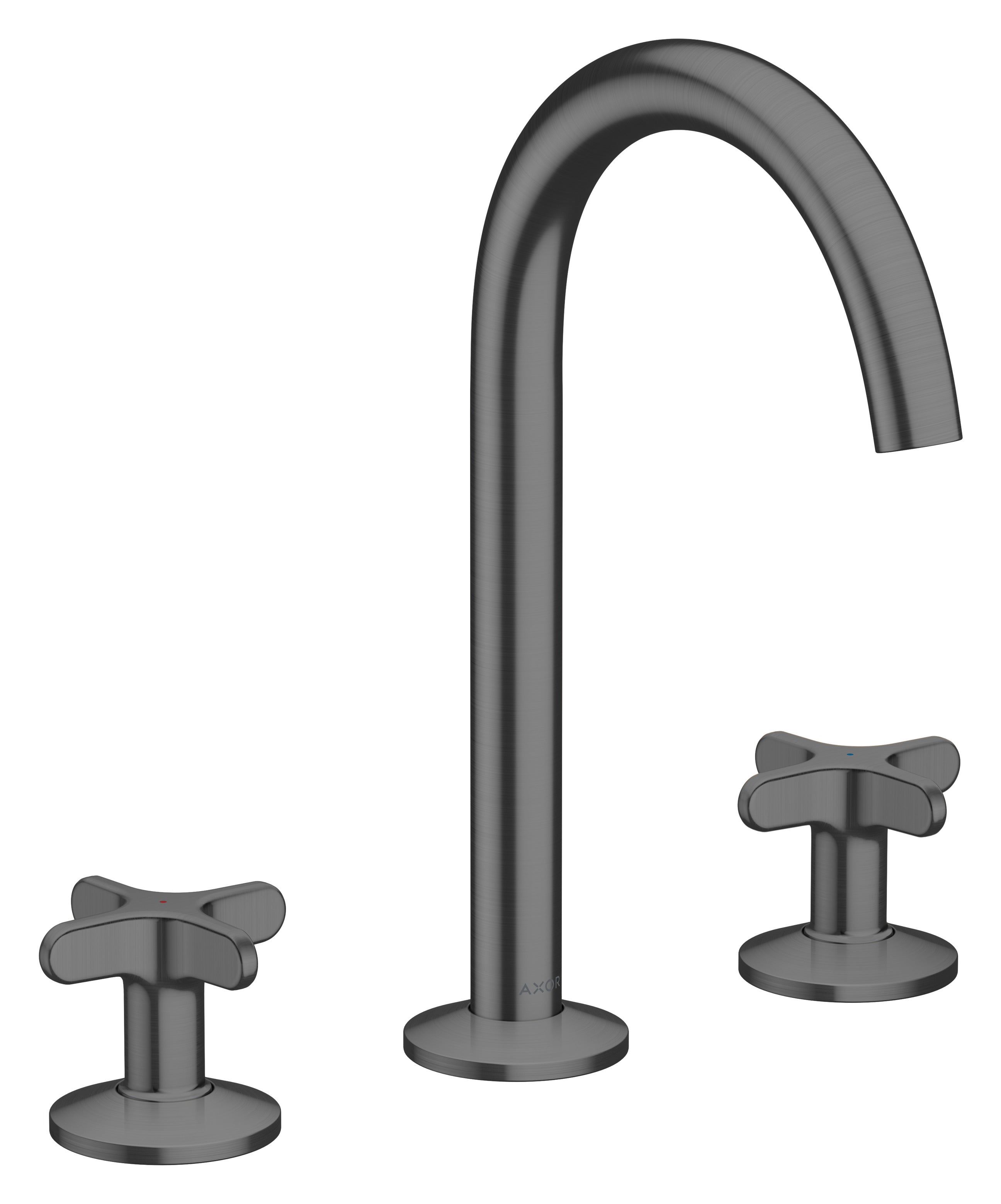 AXOR One 3-hole basin mixer 170 with cross handles and push-open waste set