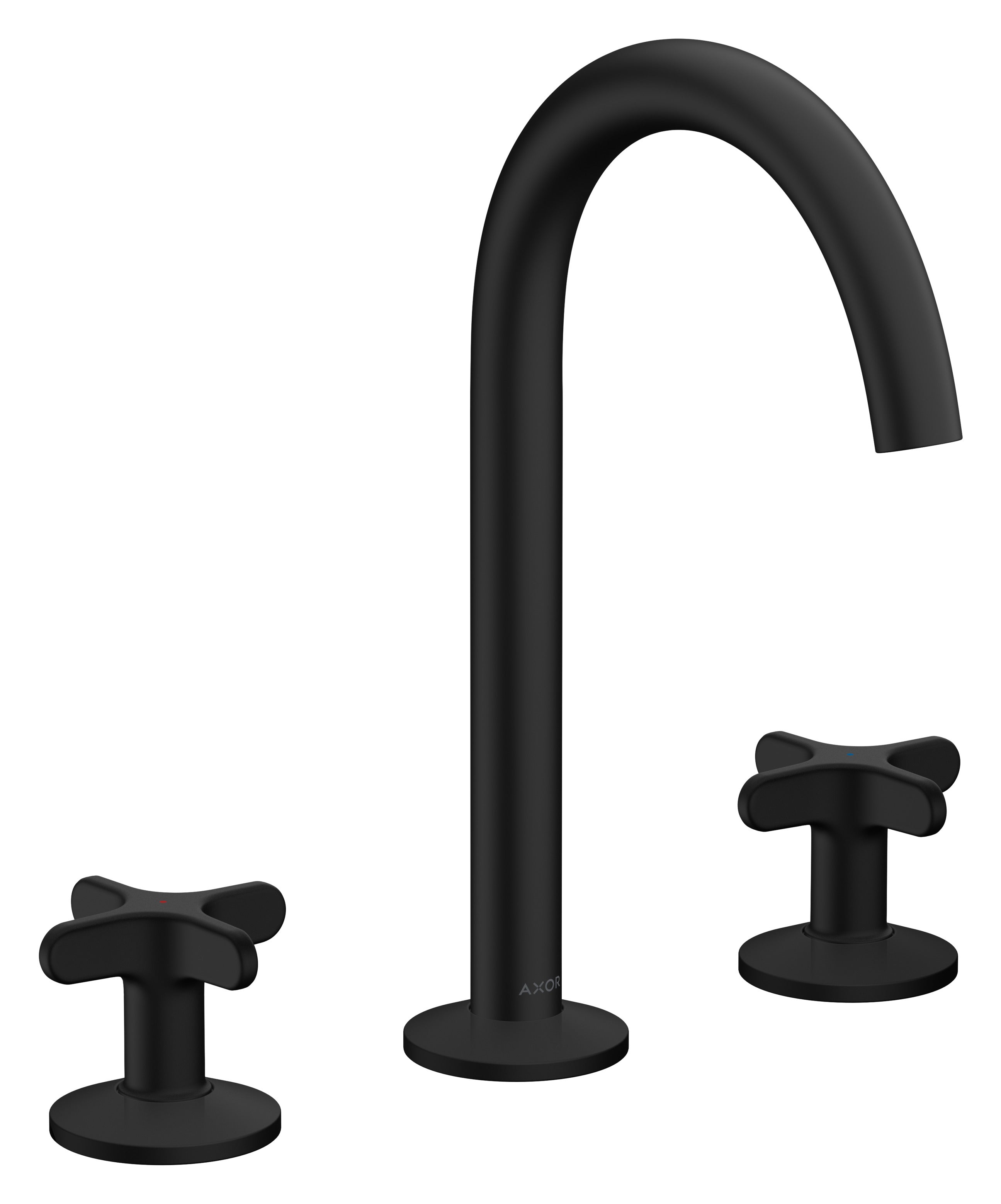 AXOR One 3-hole basin mixer 170 with cross handles and push-open waste set