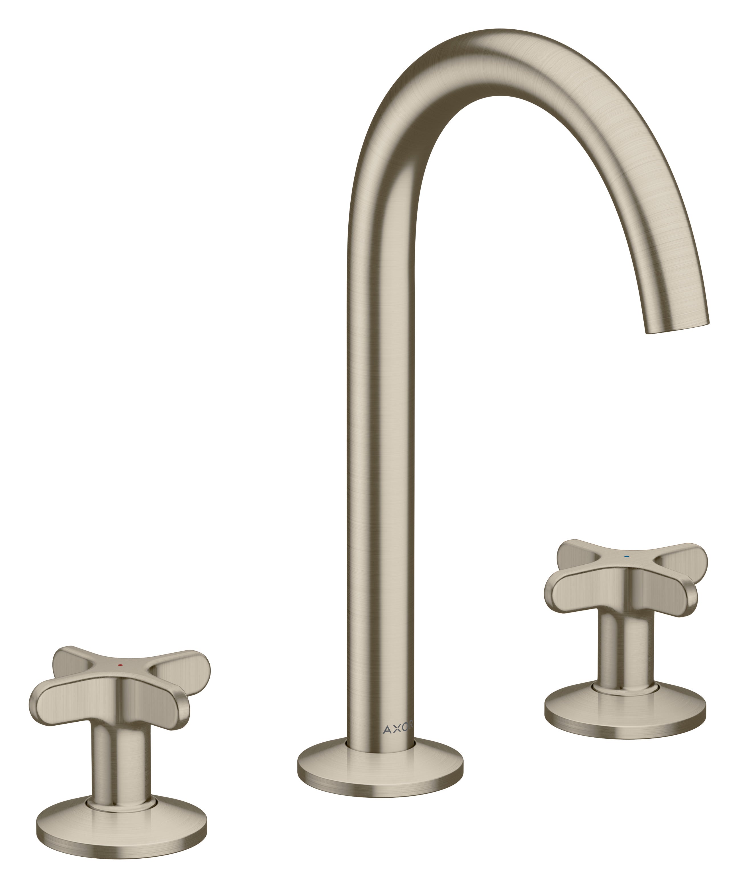 AXOR One 3-hole basin mixer 170 with cross handles and push-open waste set