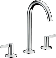 AXOR One 3-hole basin mixer 170 with lever handles and push-open waste set
