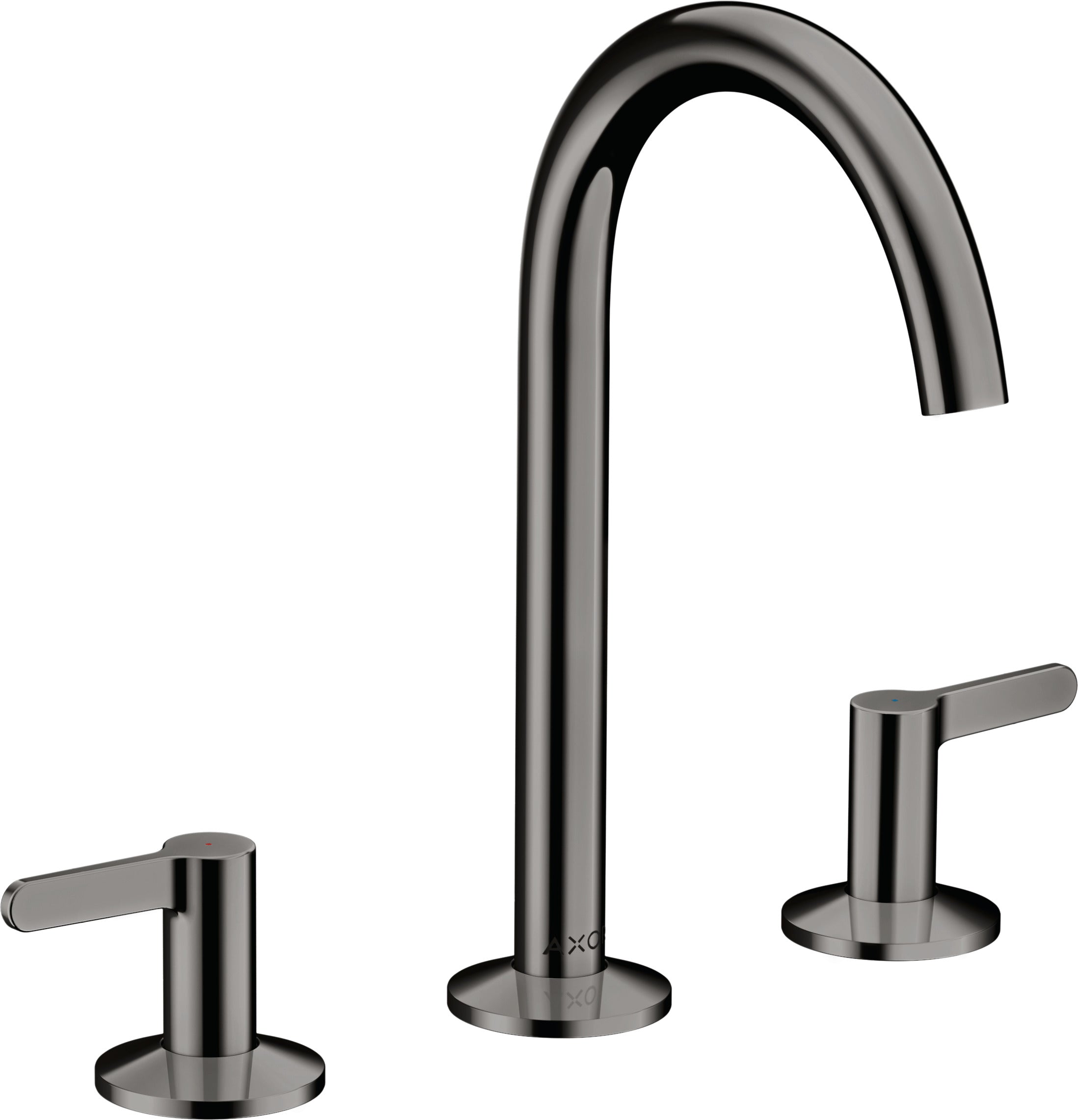 AXOR One 3-hole basin mixer 170 with lever handles and push-open waste set