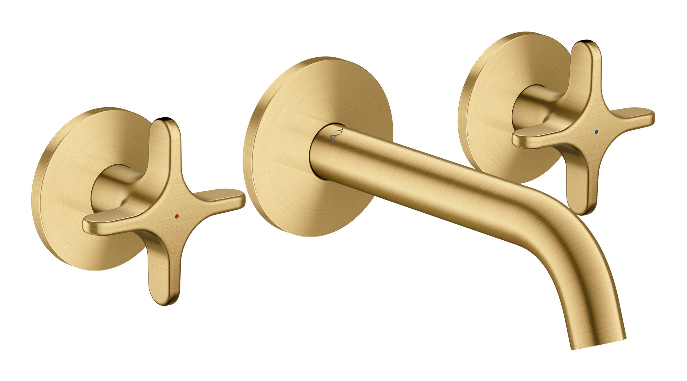 AXOR One 3-hole basin mixer for concealed installation wall-mounted with spout 160 mm and cross handles