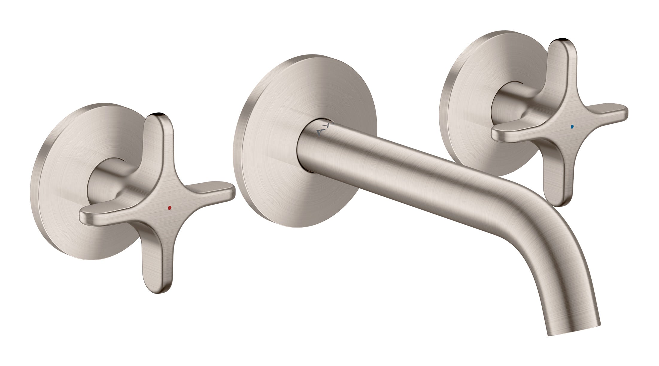 AXOR One 3-hole basin mixer for concealed installation wall-mounted with spout 160 mm and cross handles