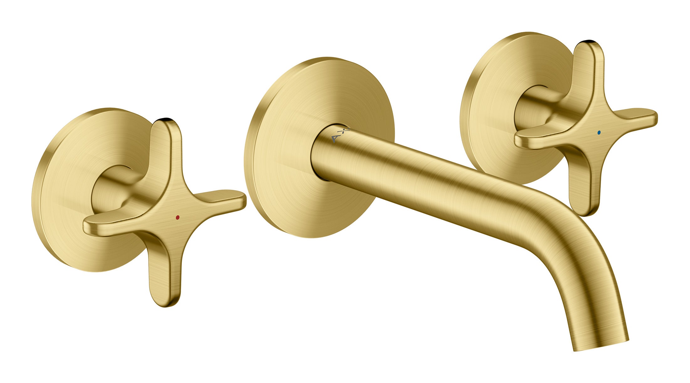 AXOR One 3-hole basin mixer for concealed installation wall-mounted with spout 160 mm and cross handles