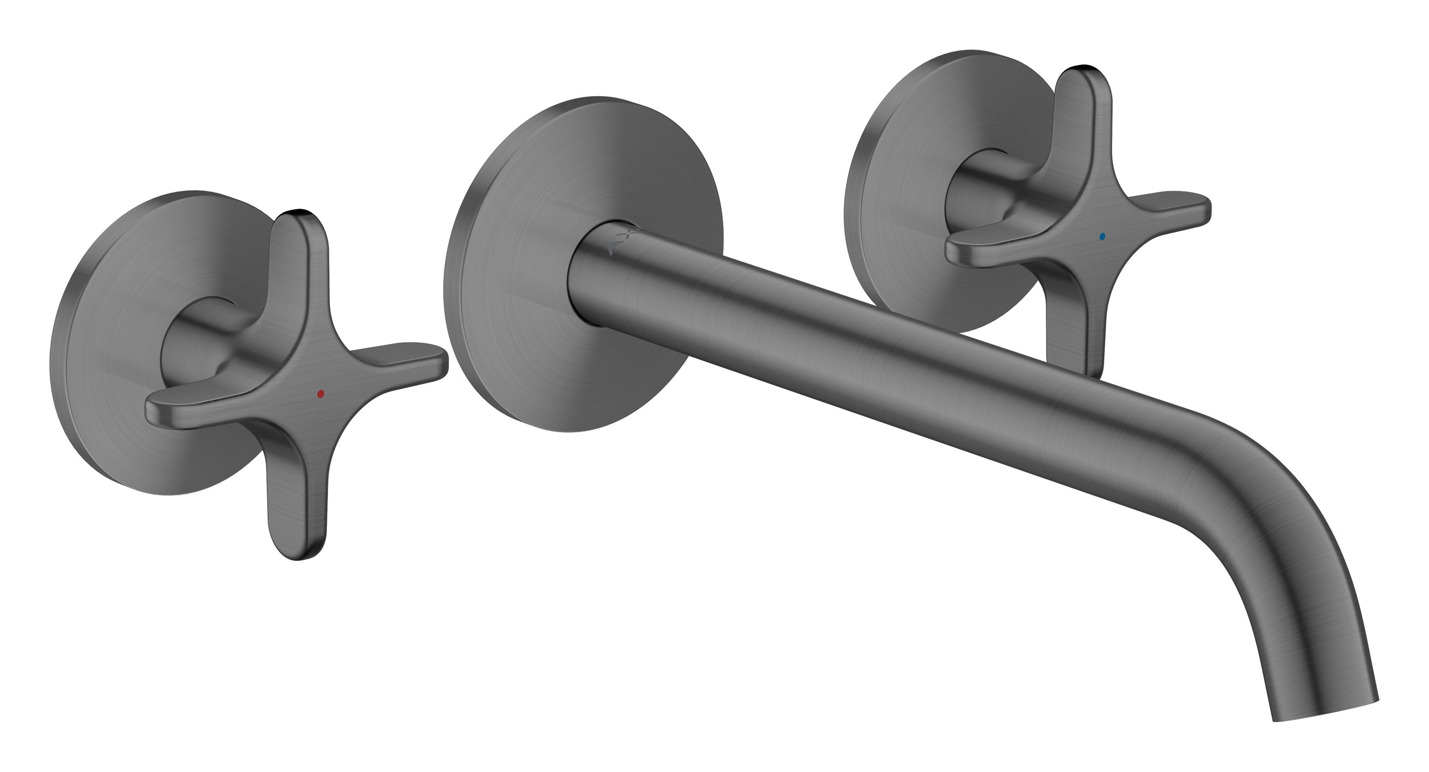 AXOR One 3-hole basin mixer for concealed installation wall-mounted with spout 220 mm and cross handles