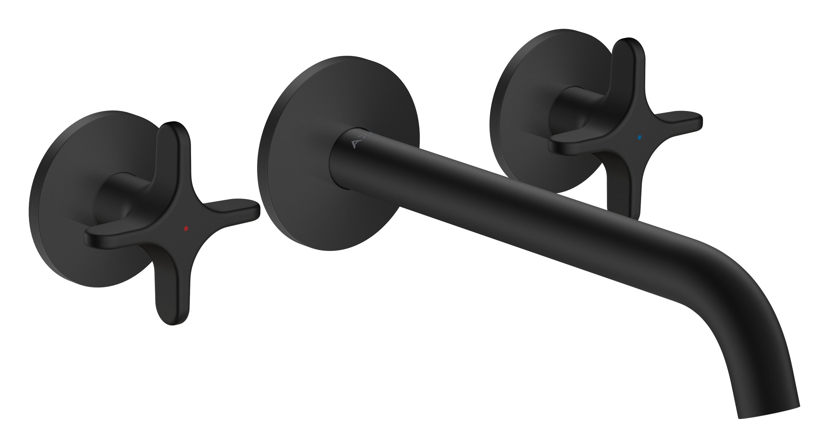 AXOR One 3-hole basin mixer for concealed installation wall-mounted with spout 220 mm and cross handles