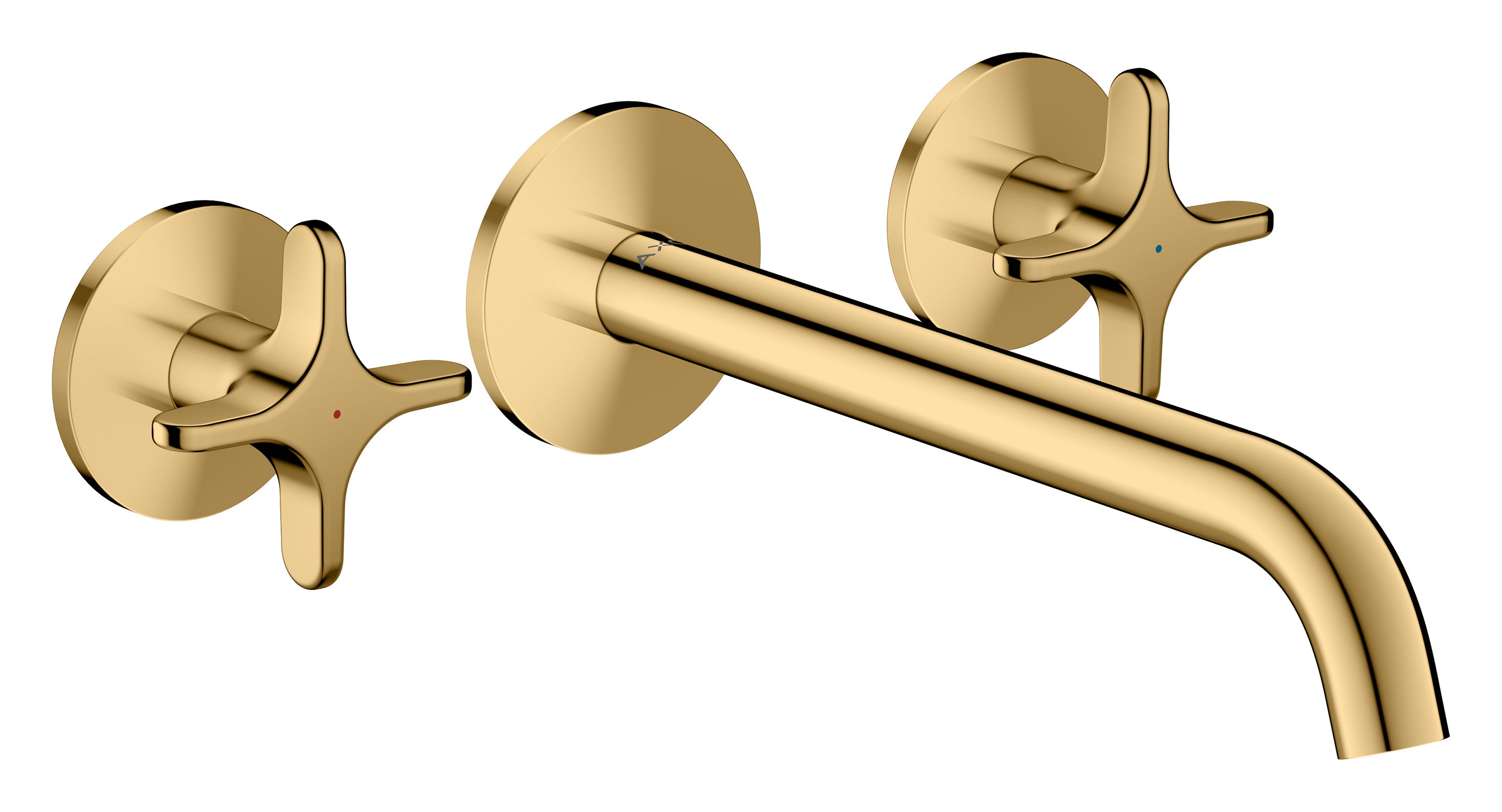 AXOR One 3-hole basin mixer for concealed installation wall-mounted with spout 220 mm and cross handles