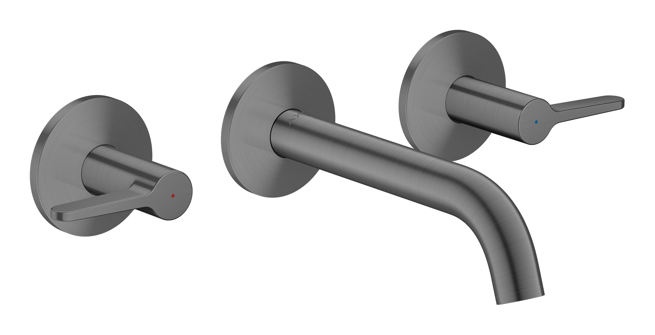 AXOR One 3-hole basin mixer for concealed installation wall-mounted with spout 160 mm and lever handles