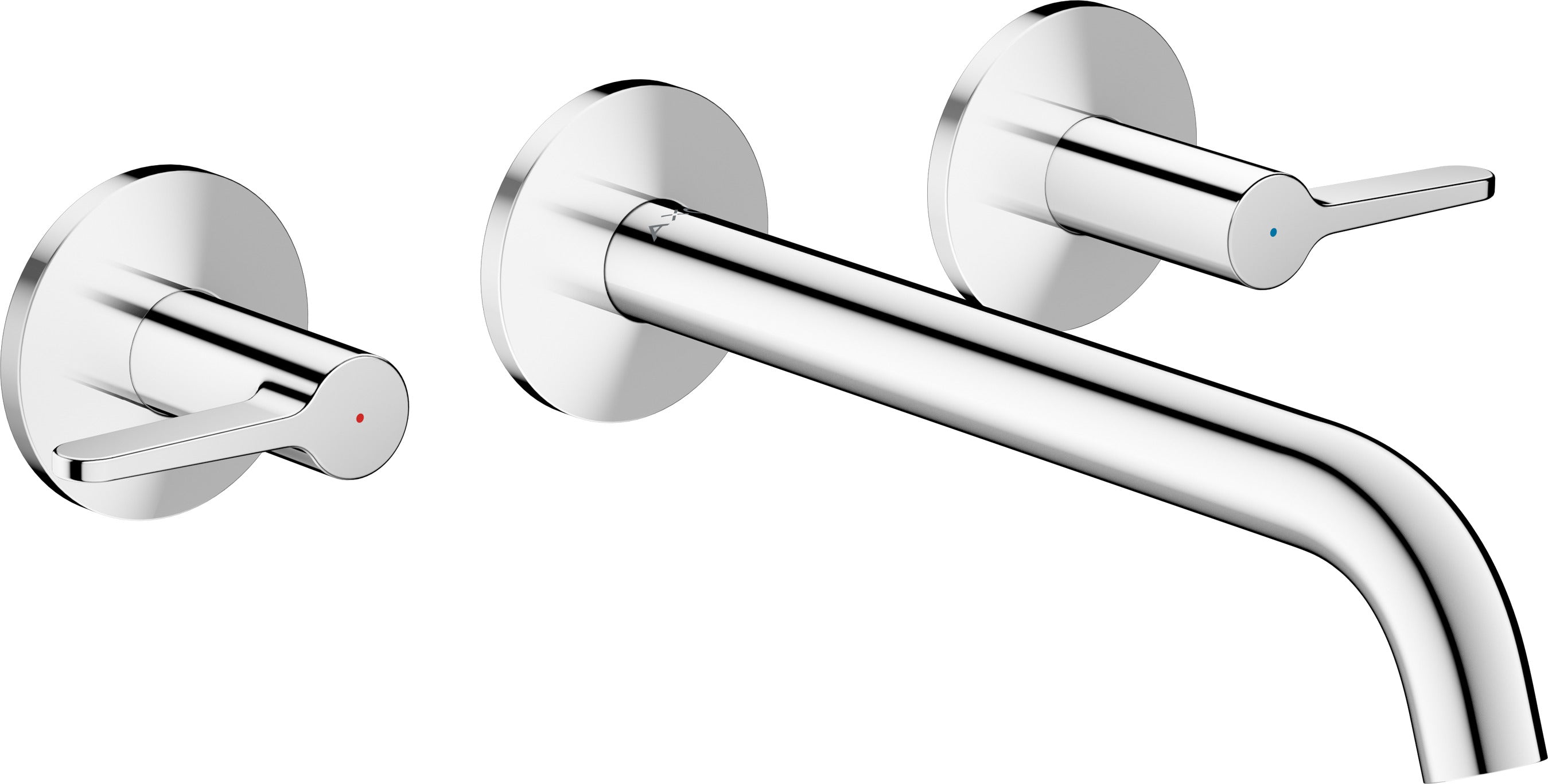 AXOR One 3-hole basin mixer for concealed installation wall-mounted with spout 220 mm and lever handles