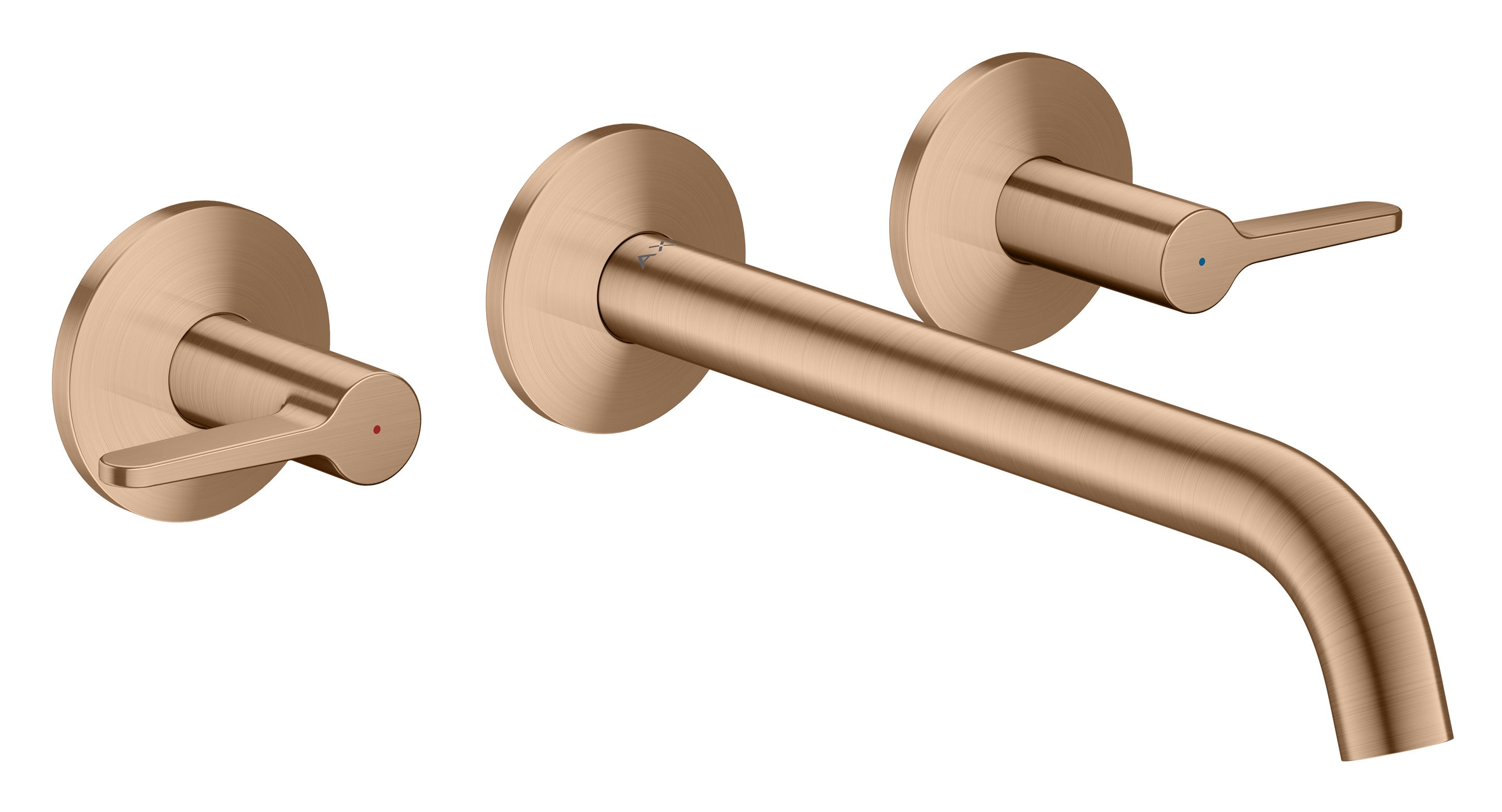 AXOR One 3-hole basin mixer for concealed installation wall-mounted with spout 220 mm and lever handles