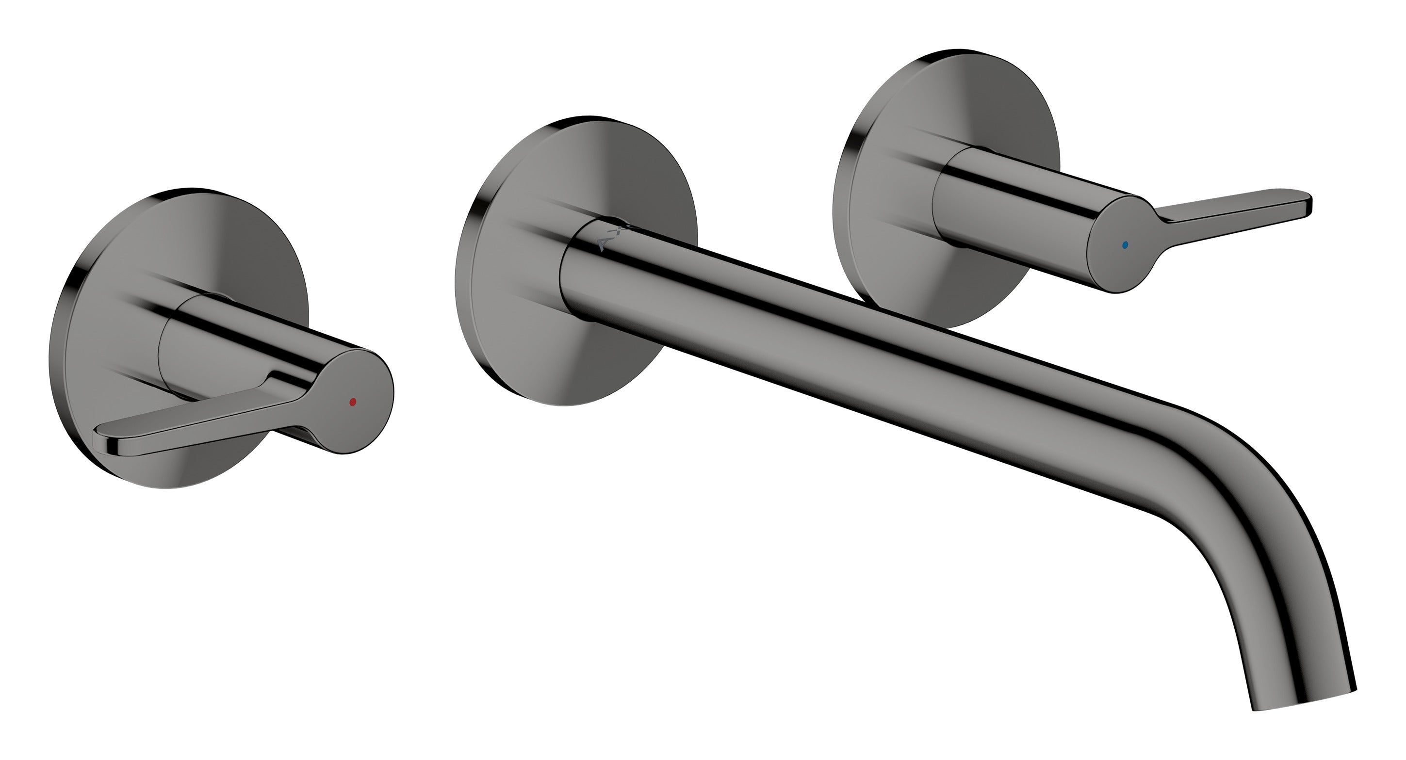 AXOR One 3-hole basin mixer for concealed installation wall-mounted with spout 220 mm and lever handles