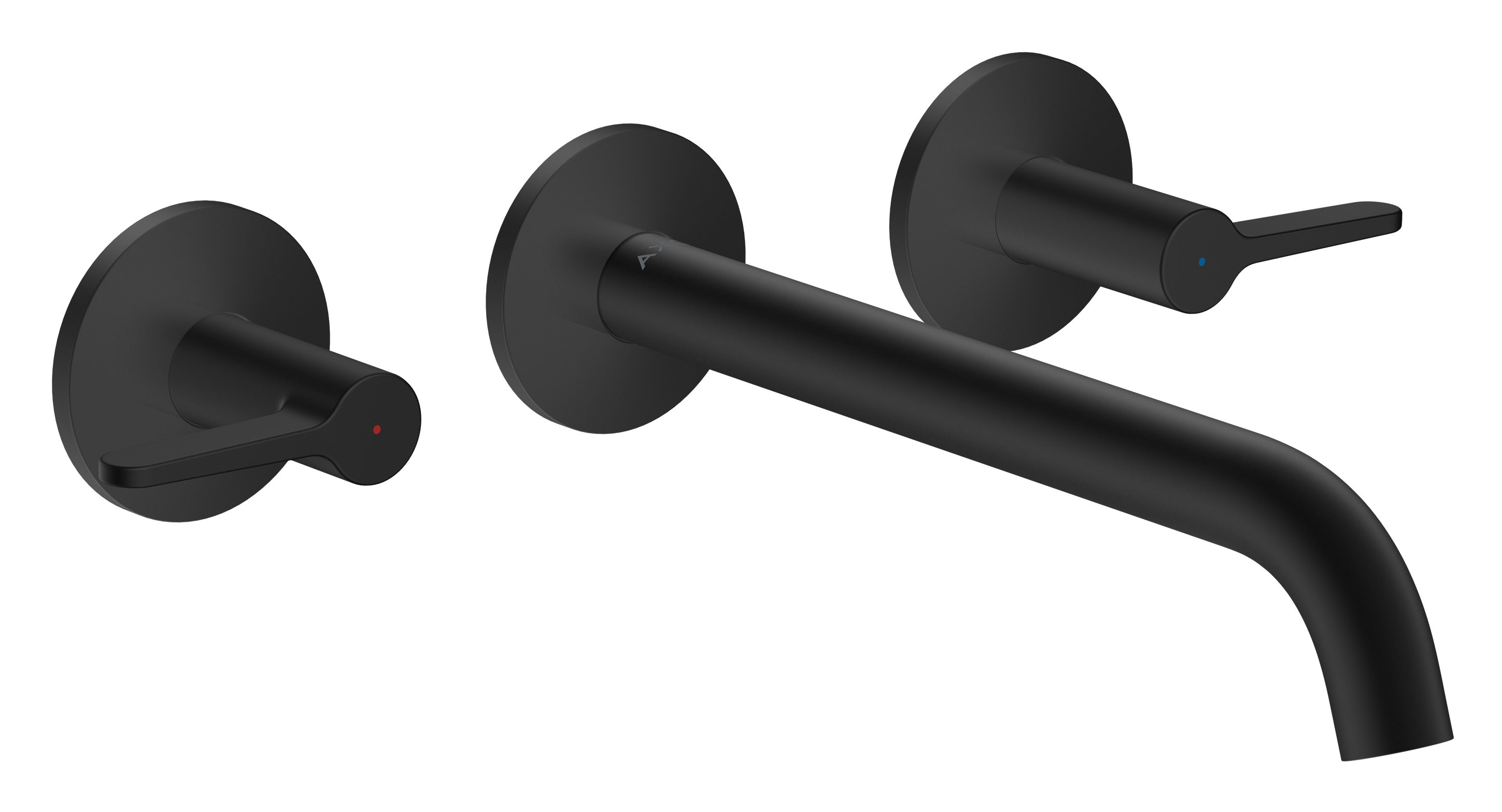 AXOR One 3-hole basin mixer for concealed installation wall-mounted with spout 220 mm and lever handles