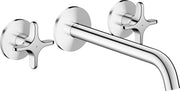 AXOR One 3-hole bath mixer for concealed installation wall-mounted with cross handles