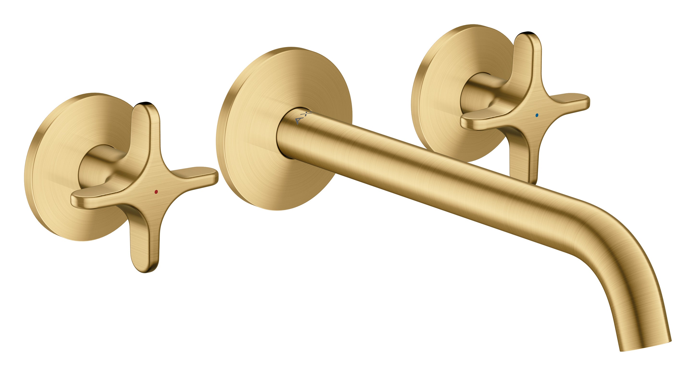 AXOR One 3-hole bath mixer for concealed installation wall-mounted with cross handles