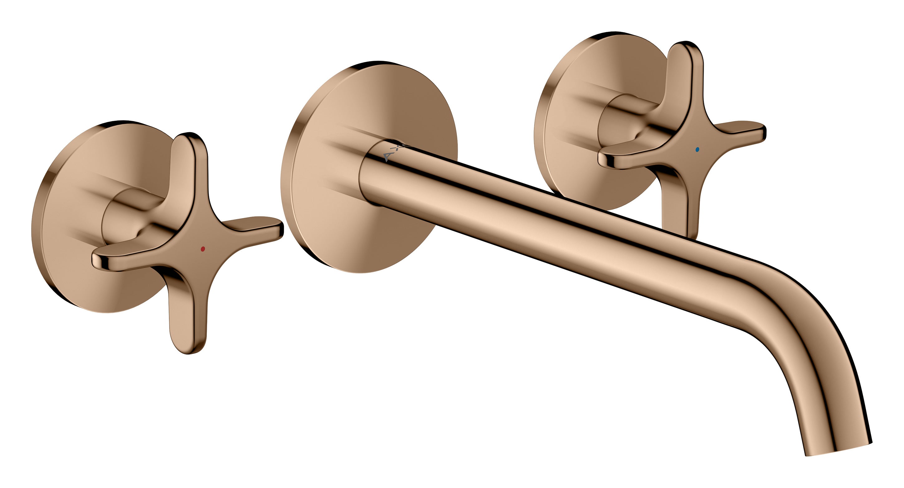 AXOR One 3-hole bath mixer for concealed installation wall-mounted with cross handles