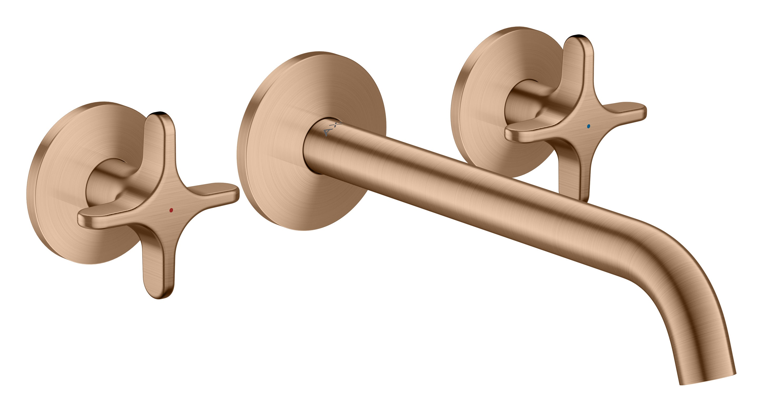 AXOR One 3-hole bath mixer for concealed installation wall-mounted with cross handles