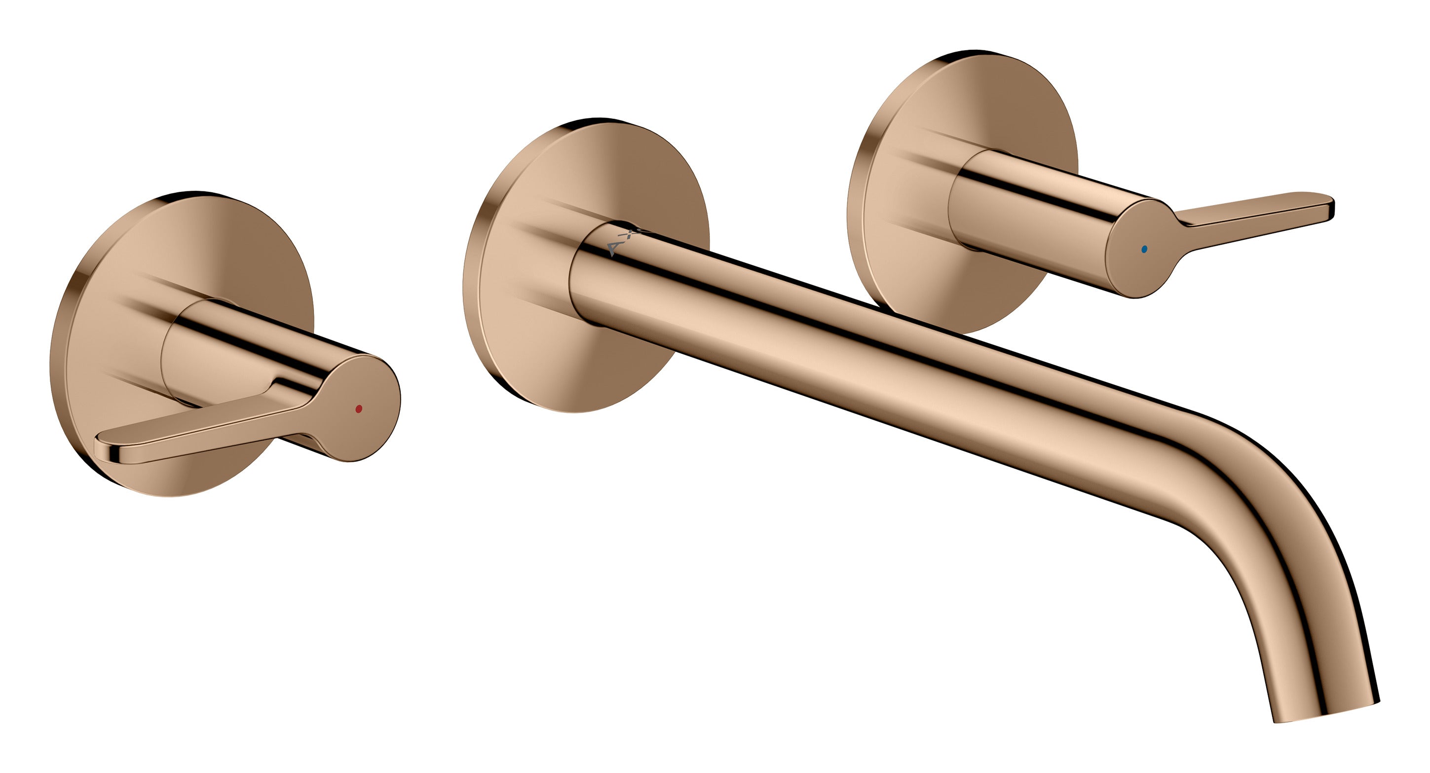 AXOR One 3-hole bath mixer for concealed installation wall-mounted with lever handles