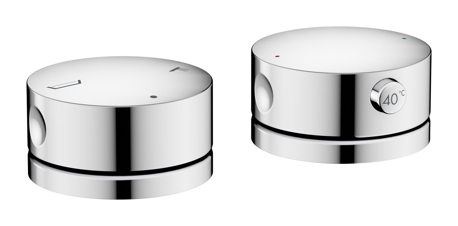 AXOR One 2-hole rim mounted thermostatic bath mixer