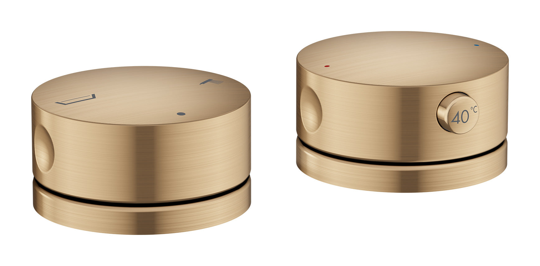 AXOR One 2-hole rim mounted thermostatic bath mixer