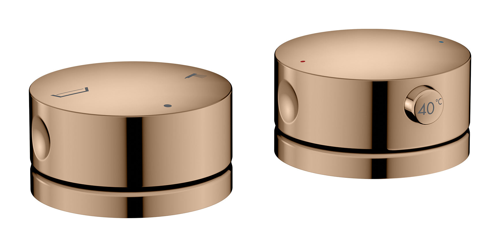 AXOR One 2-hole rim mounted thermostatic bath mixer