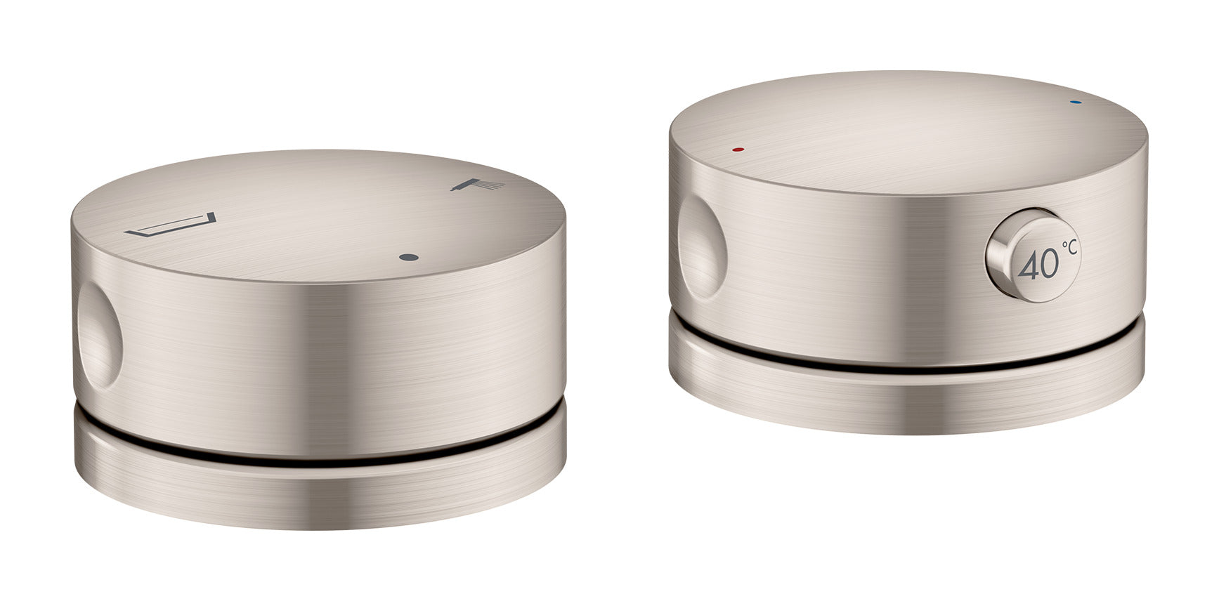 AXOR One 2-hole rim mounted thermostatic bath mixer