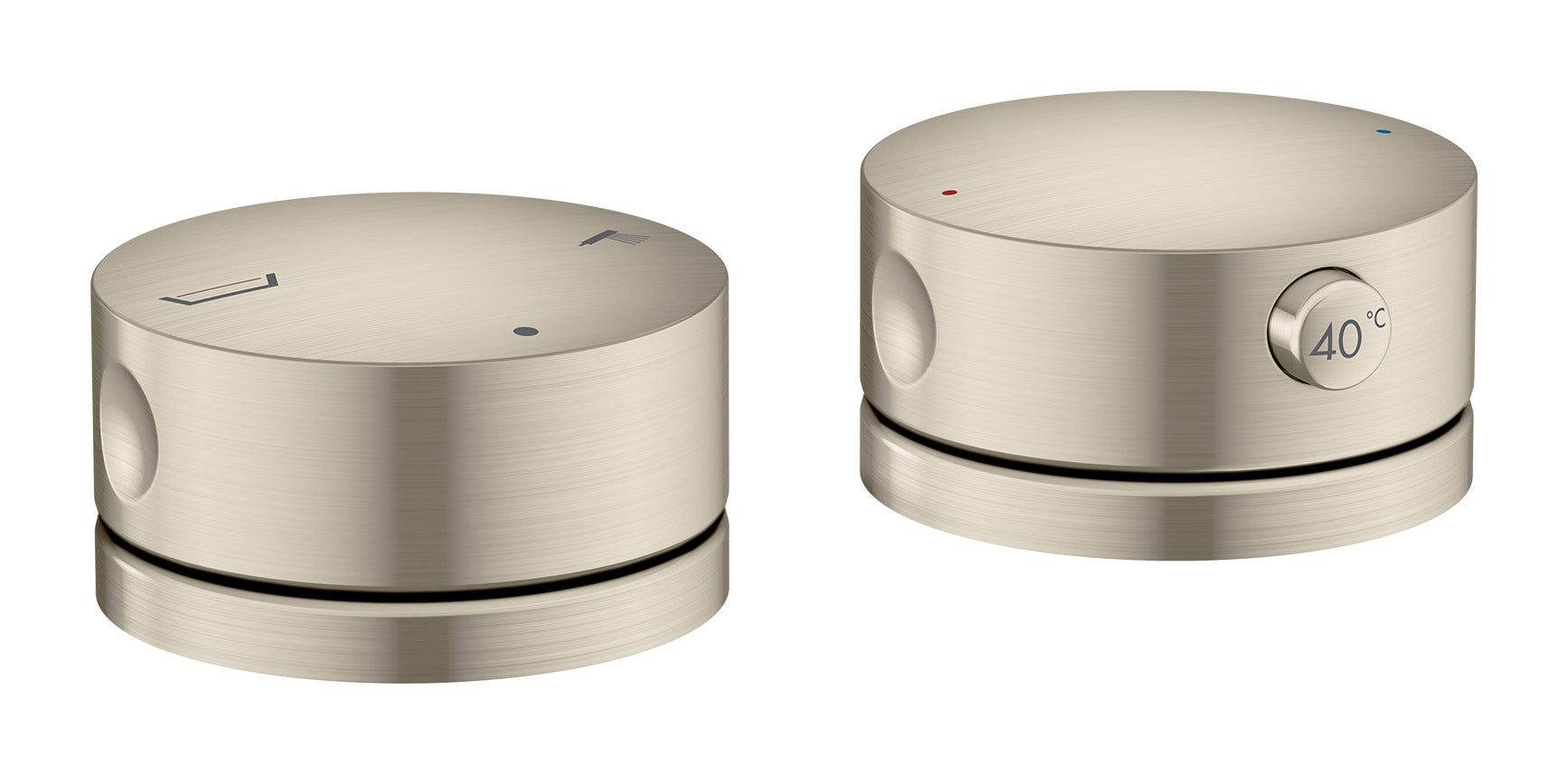 AXOR One 2-hole rim mounted thermostatic bath mixer