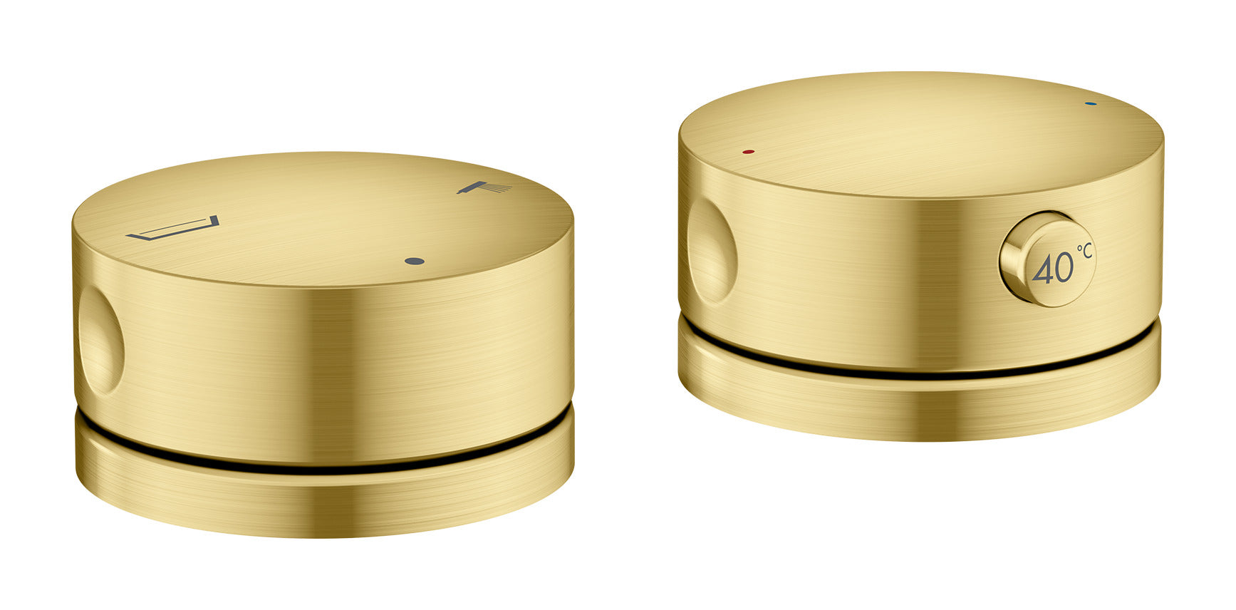 AXOR One 2-hole rim mounted thermostatic bath mixer