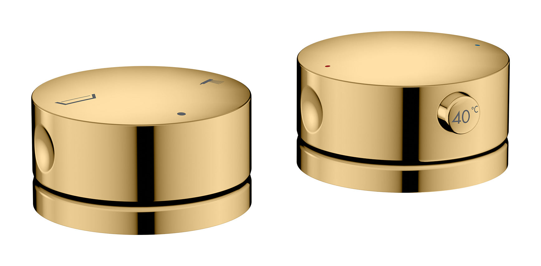 AXOR One 2-hole rim mounted thermostatic bath mixer