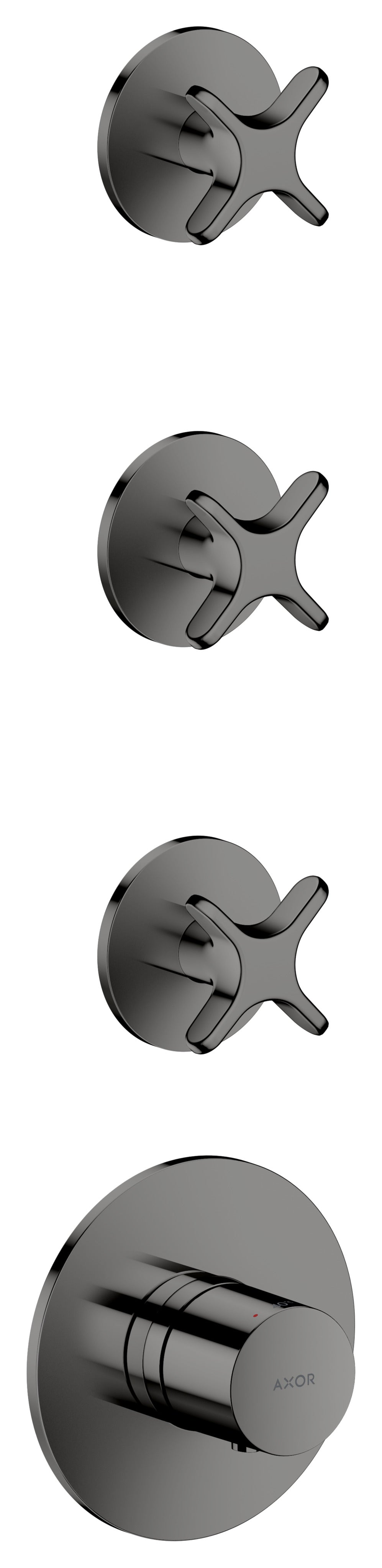 AXOR One Thermostatic module for concealed installation for 3 functions with cross handle