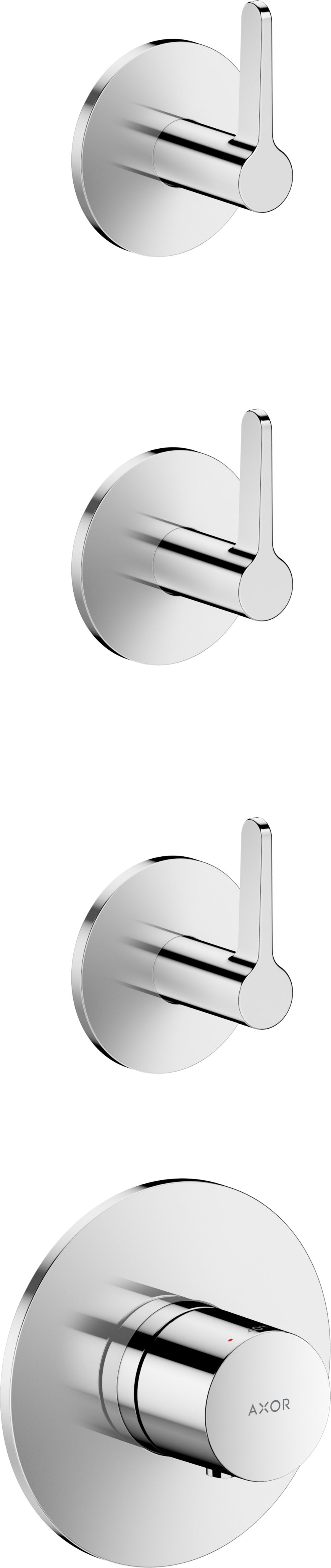 AXOR One Thermostatic module for concealed installation for 3 functions with lever handle