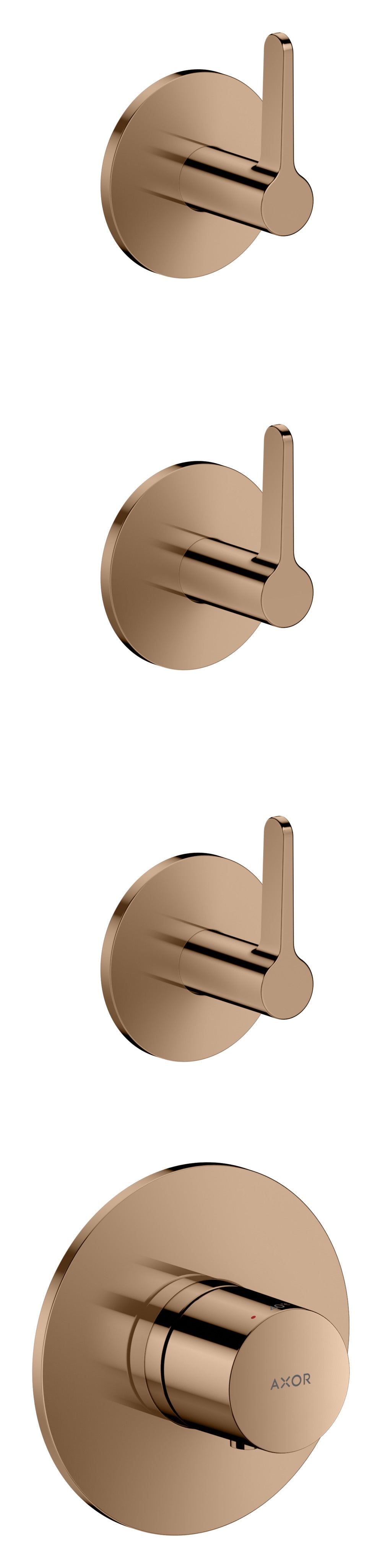AXOR One Thermostatic module for concealed installation for 3 functions with lever handle