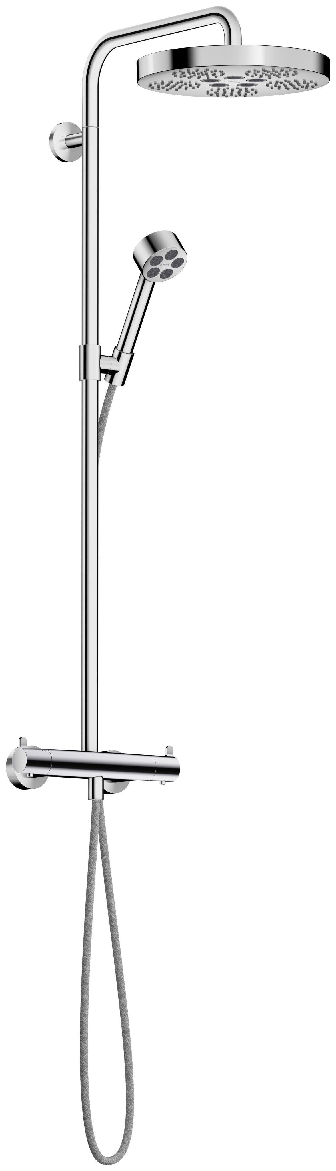 AXOR One Showerpipe with thermostat and overhead shower 280 1jet