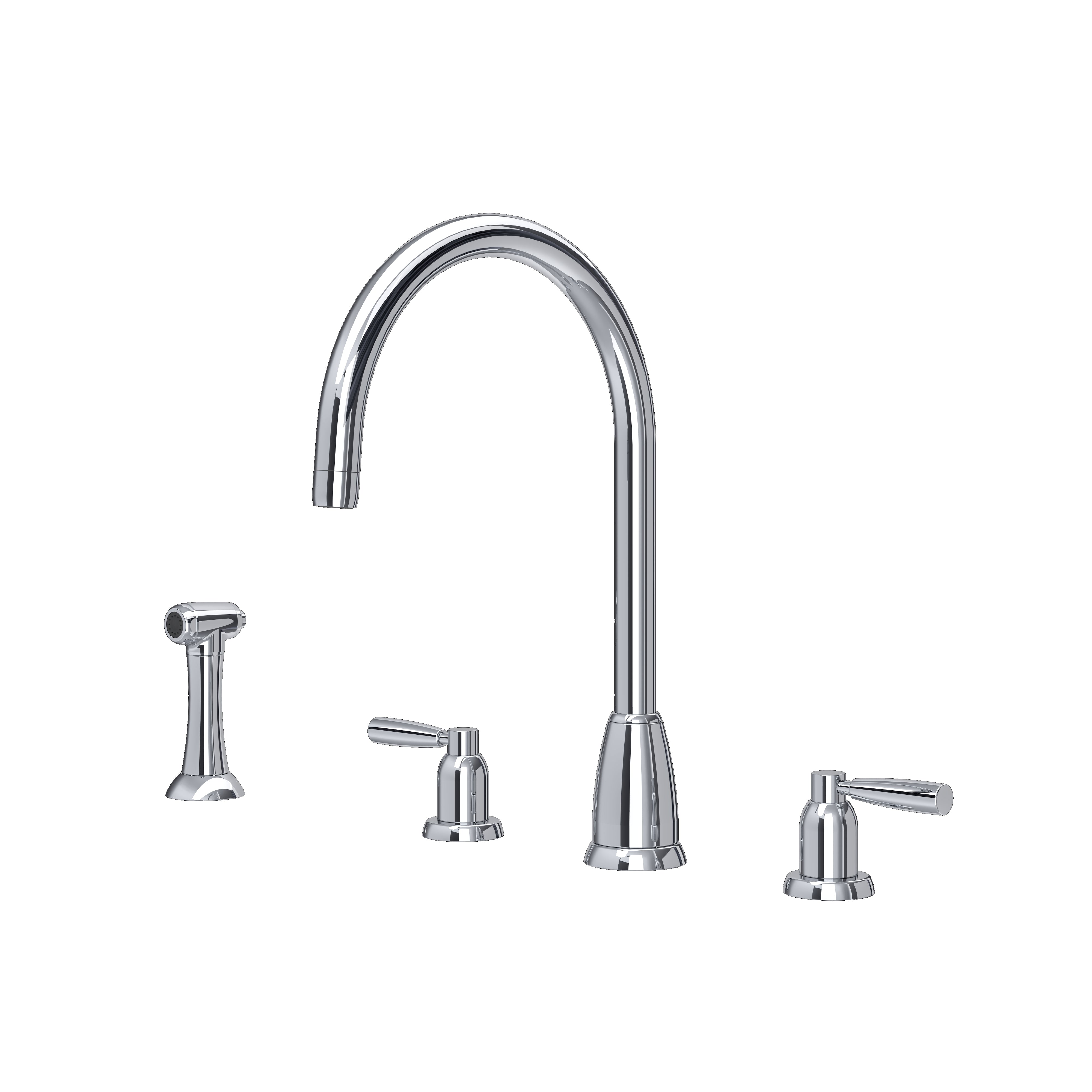 THE LANGBOURNE COLLECTION Widespread sink mixer with rinse