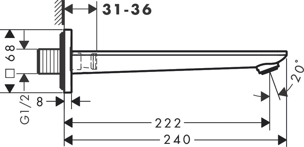 AXOR Citterio C Bath spout