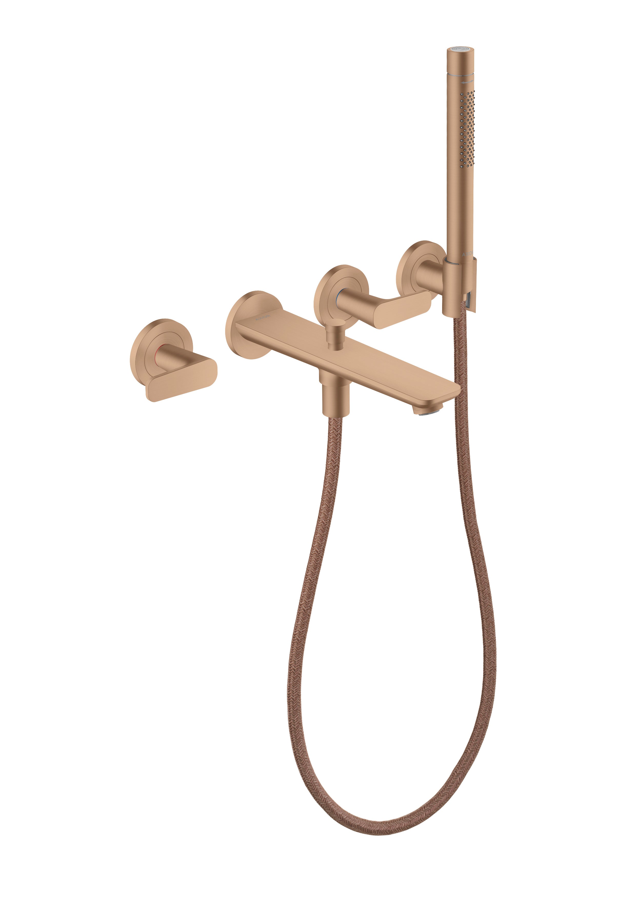 AXOR Citterio C 3-hole bath mixer for concealed installation wall-mounted with hand shower