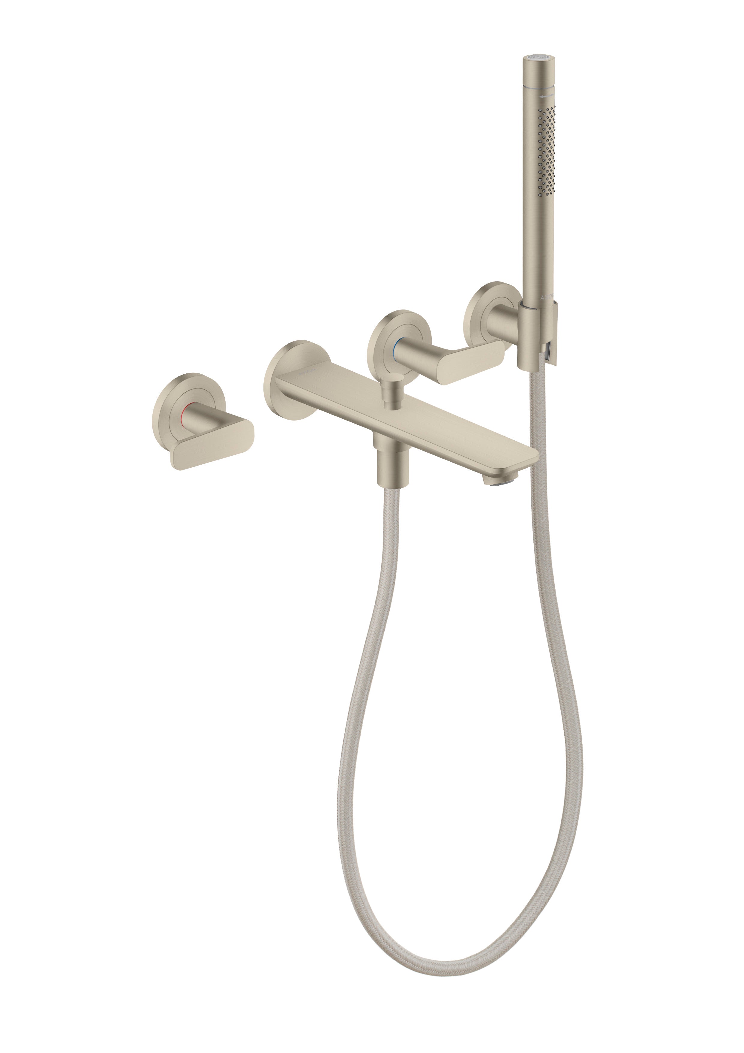 AXOR Citterio C 3-hole bath mixer for concealed installation wall-mounted with hand shower