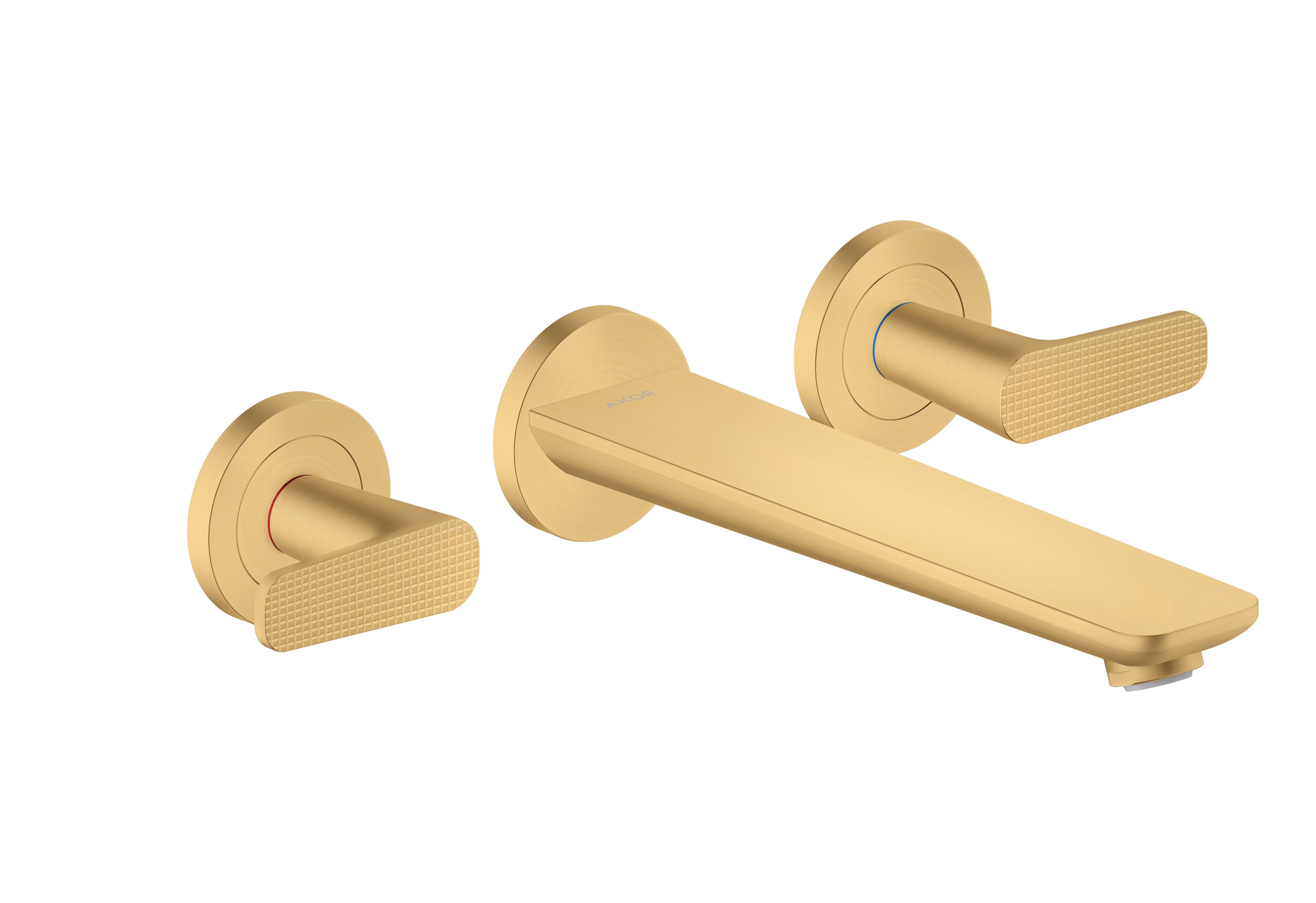 AXOR Citterio C 3-hole bath mixer for concealed installation wall-mounted - cubic cut