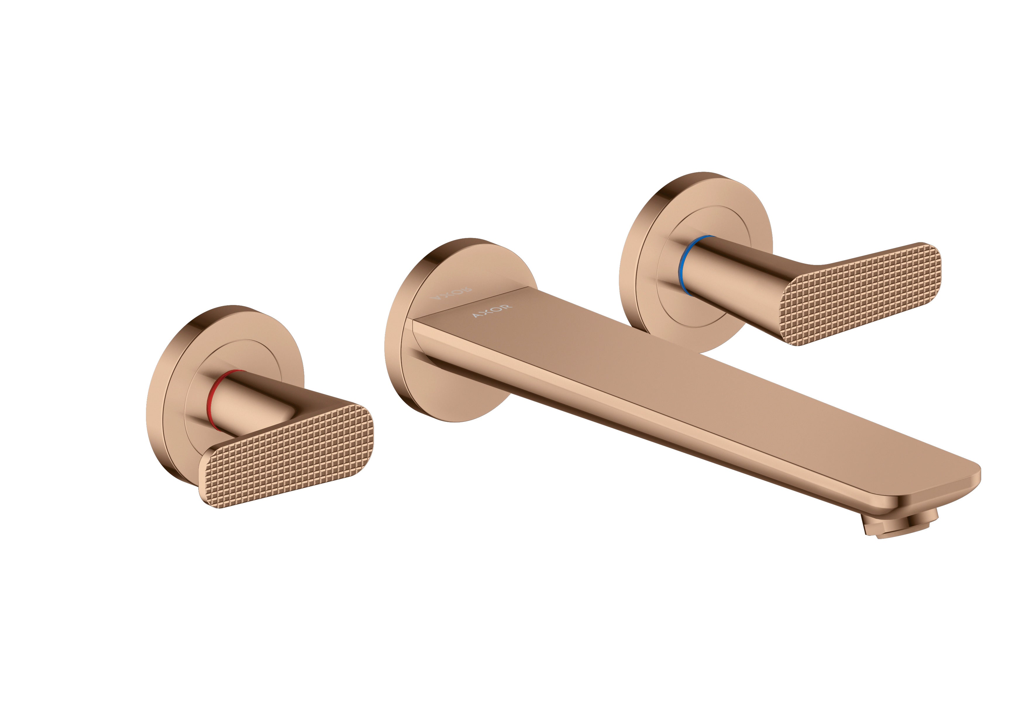 AXOR Citterio C 3-hole bath mixer for concealed installation wall-mounted - cubic cut