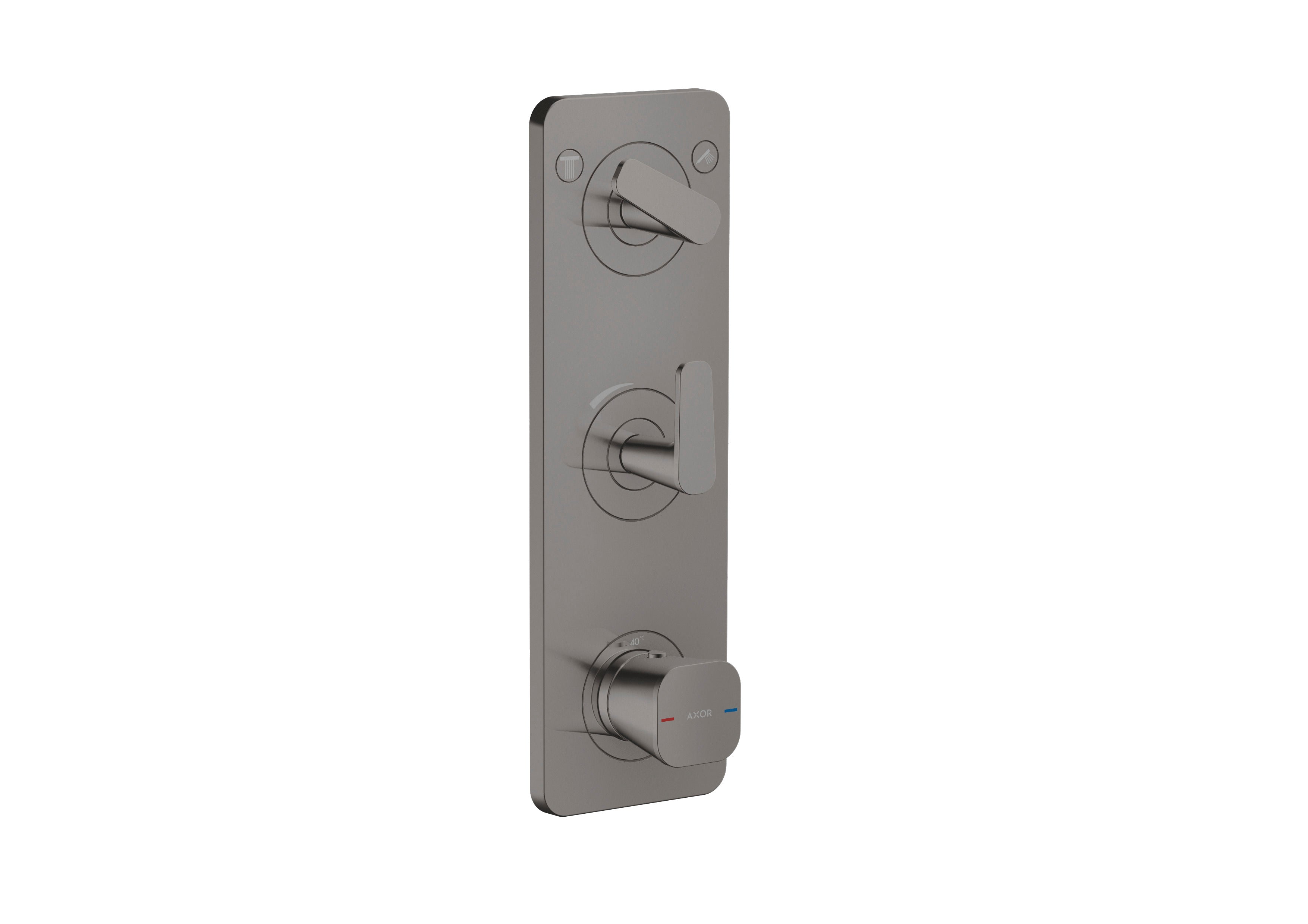 AXOR Citterio C Thermostatic module 380/120 for concealed installation with plate for 2 functions