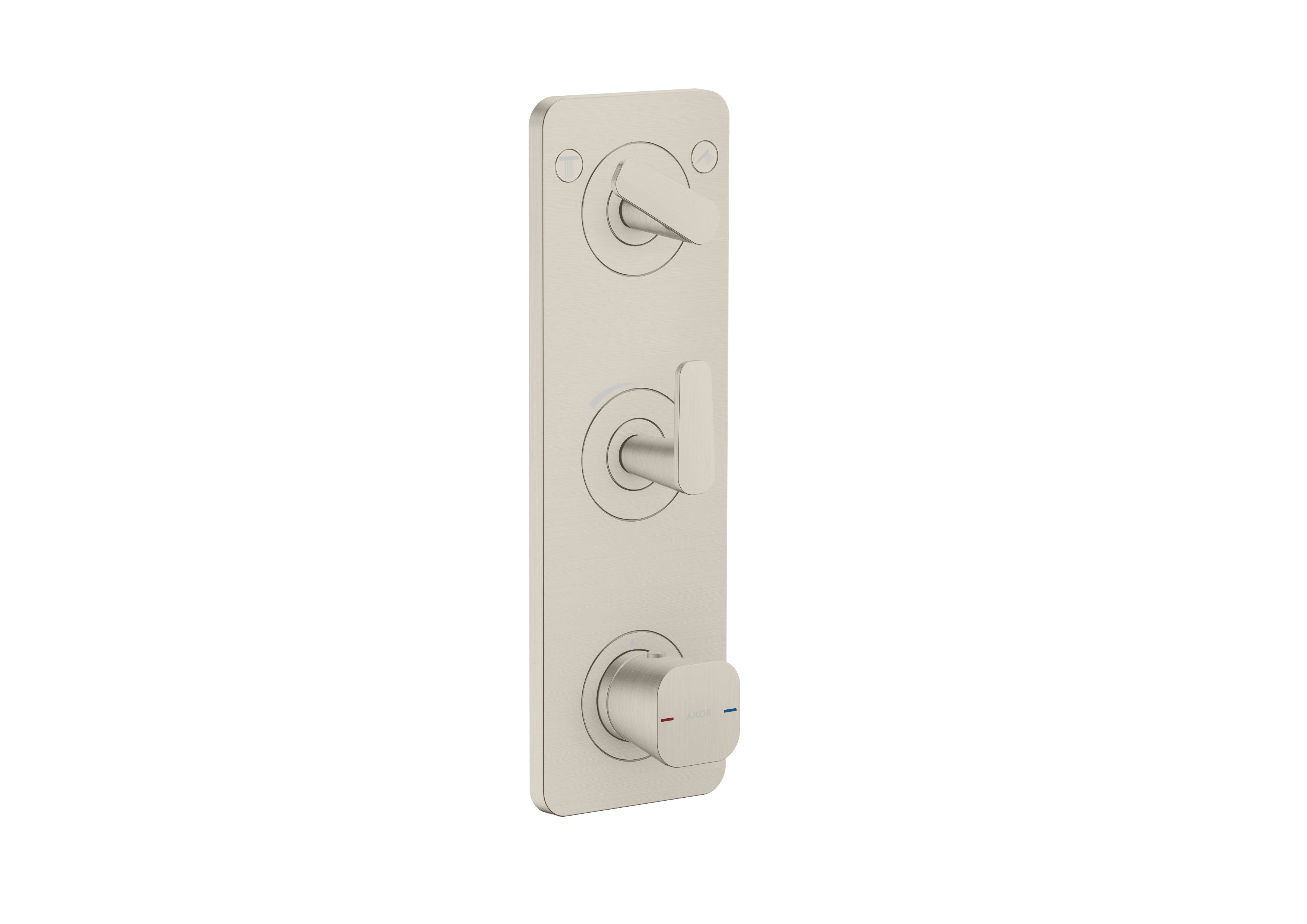 AXOR Citterio C Thermostatic module 380/120 for concealed installation with plate for 2 functions