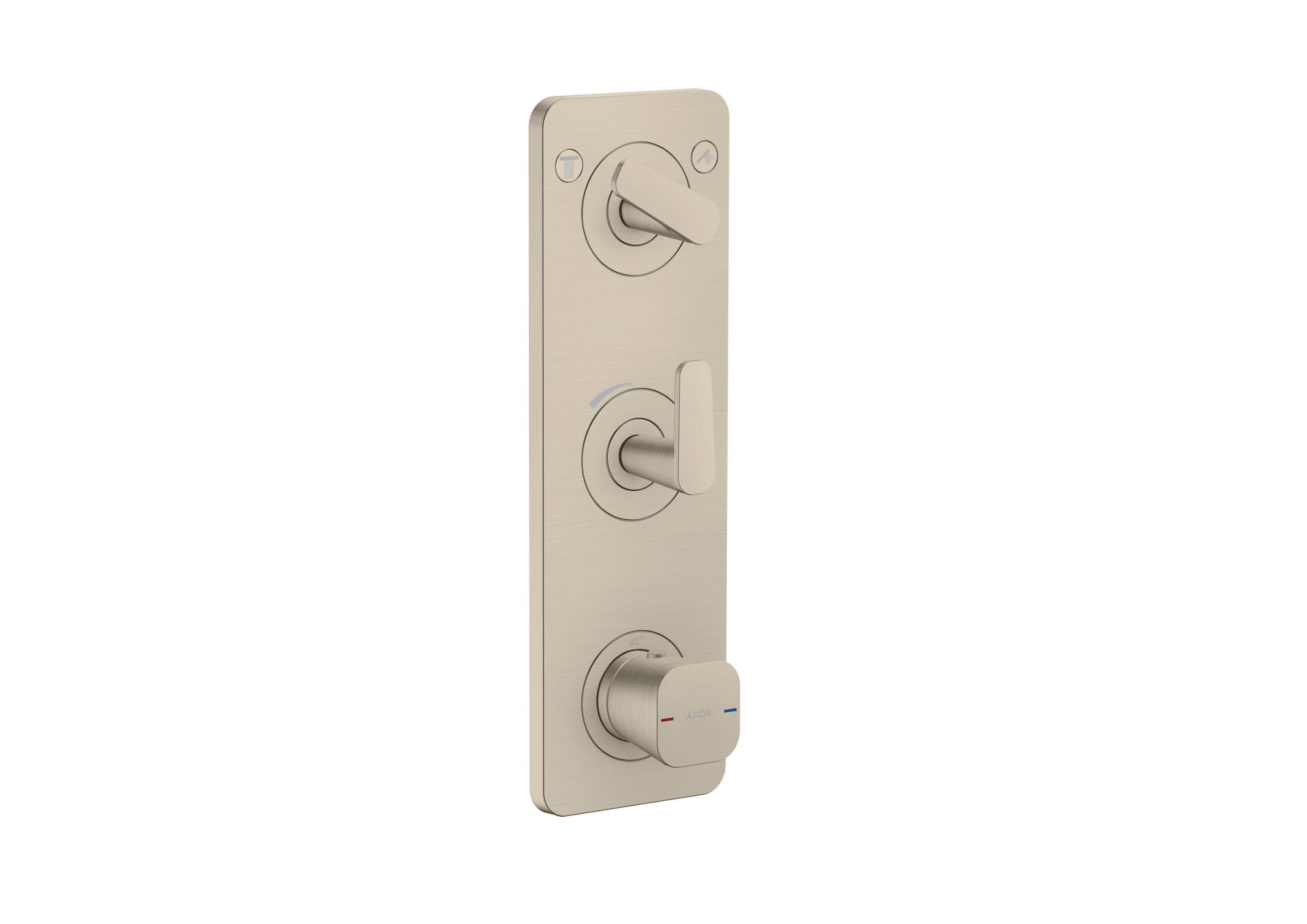 AXOR Citterio C Thermostatic module 380/120 for concealed installation with plate for 2 functions