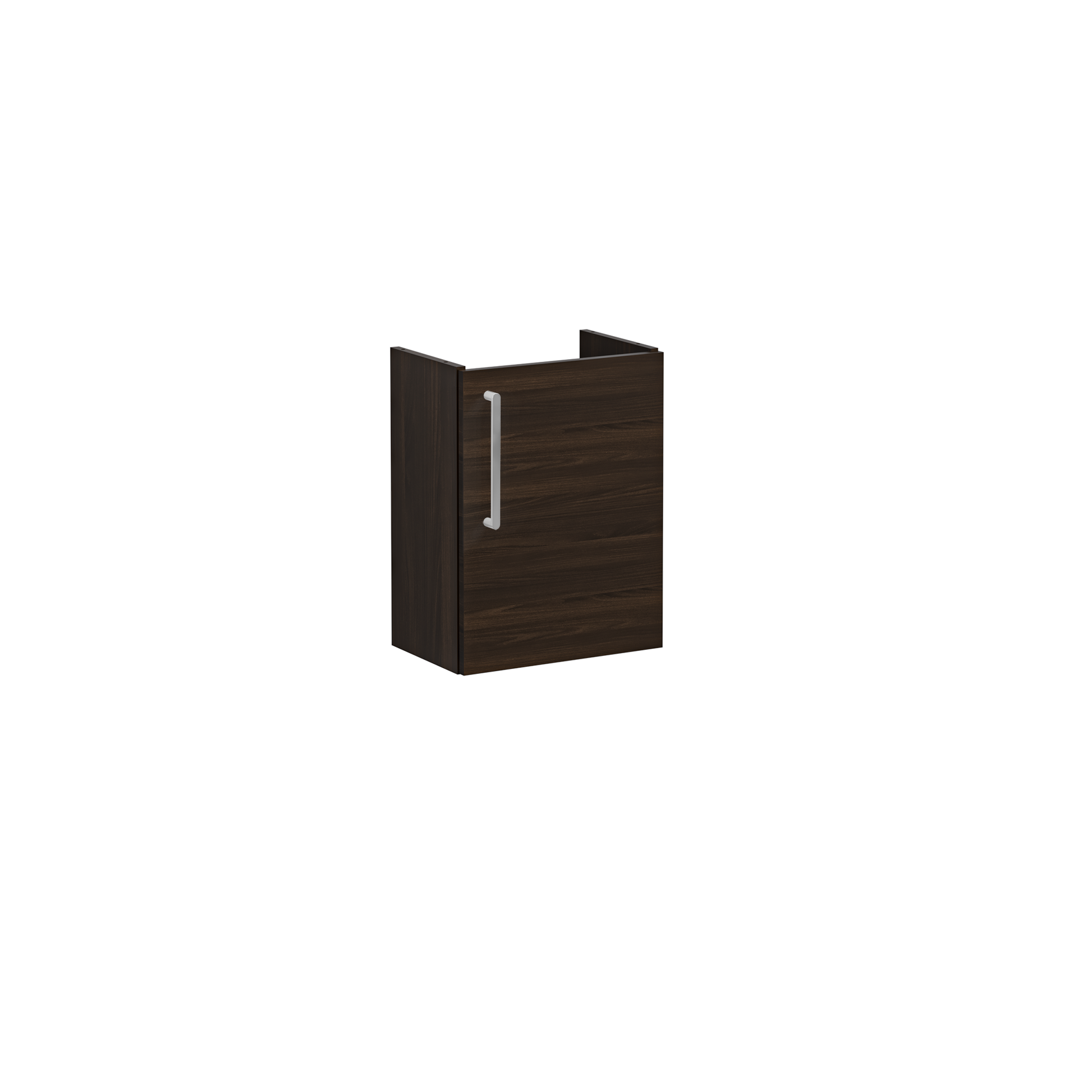 Root Washbasin Unit, With Doors, Compact, With Right Tap Hole, Walnut, Without Washbasin, Right
