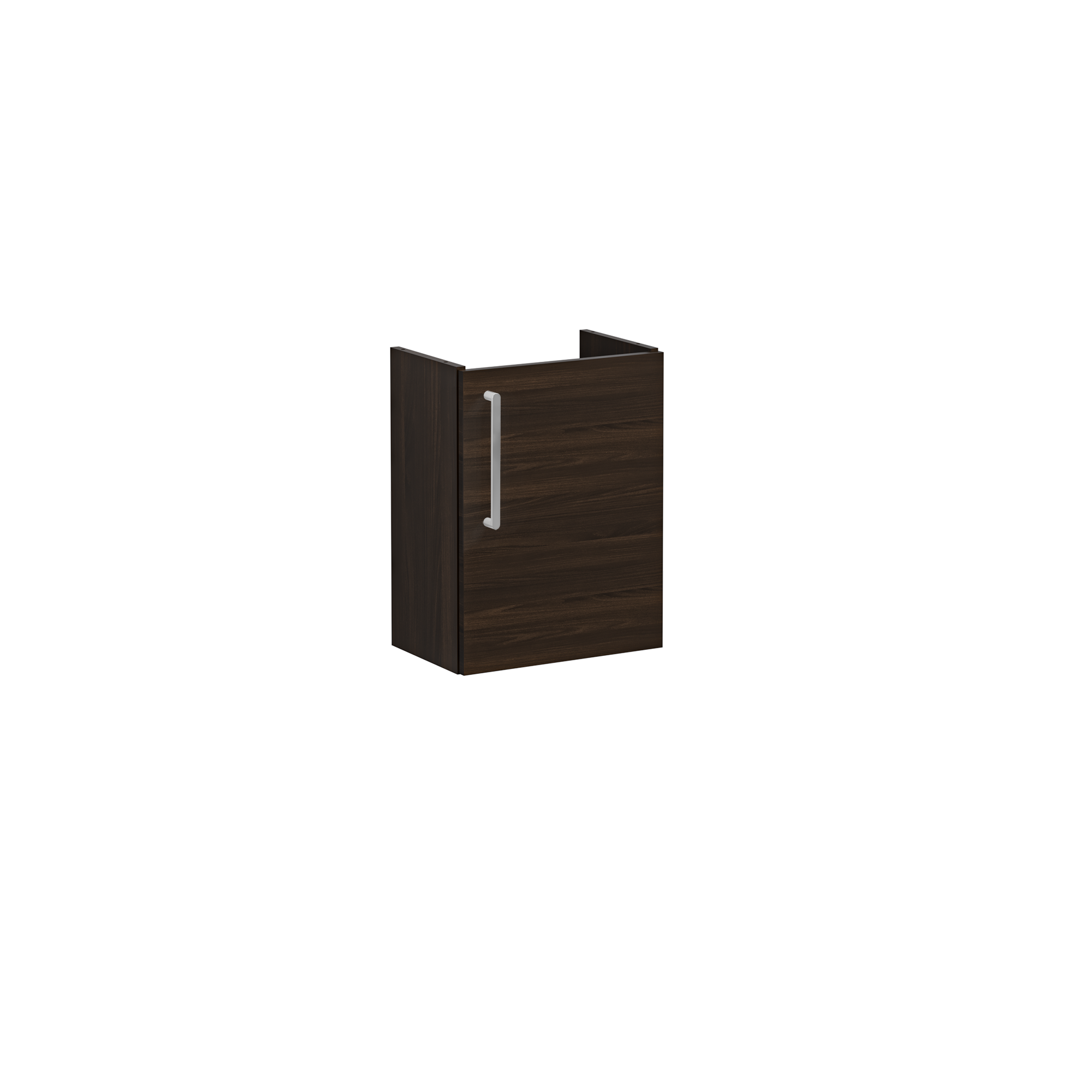 Root Washbasin Unit, With Doors, Compact, With Right Tap Hole, Walnut, Without Washbasin, Right
