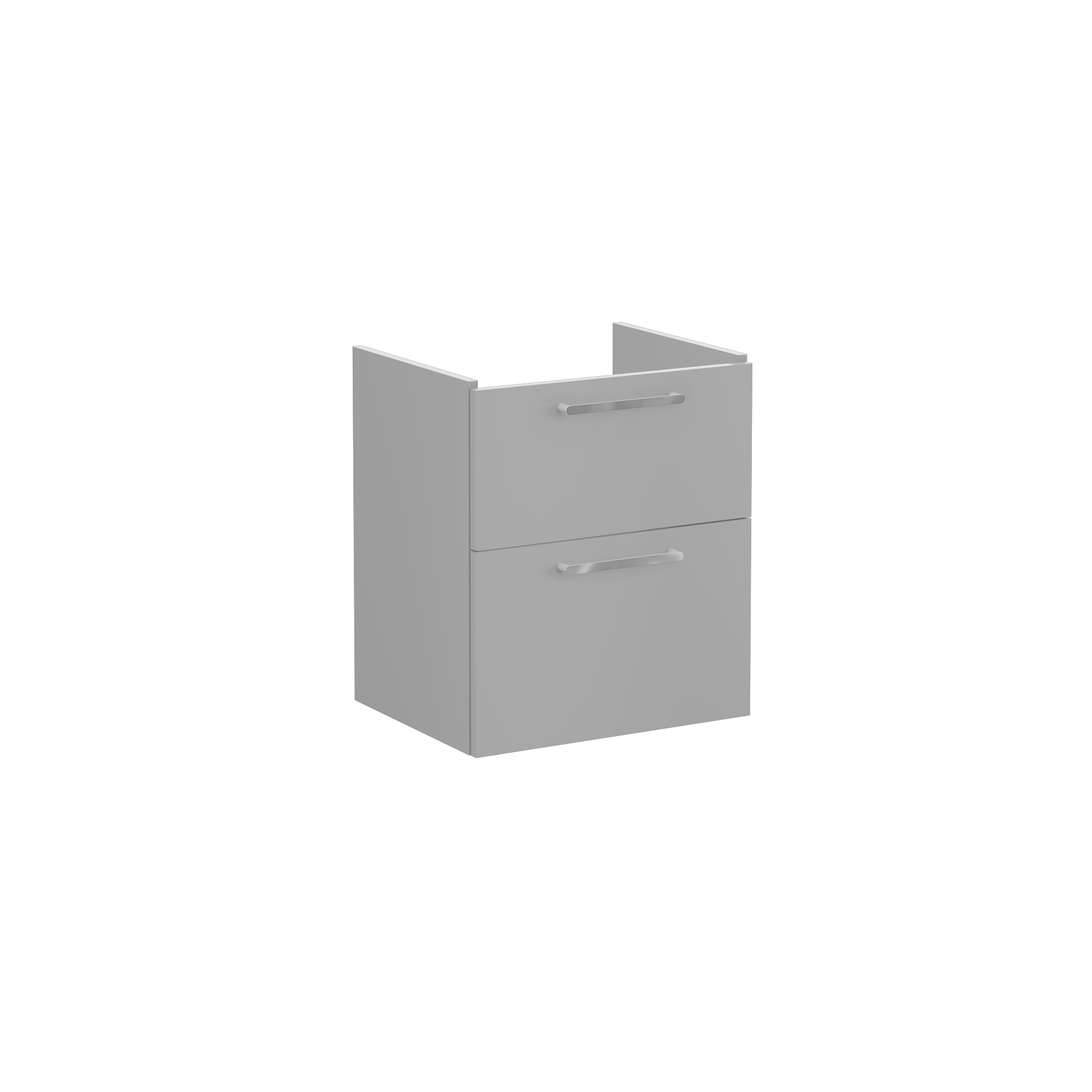 Root Washbasin Unit, With Two Drawers, Matt Rock Grey, Without Washbasin